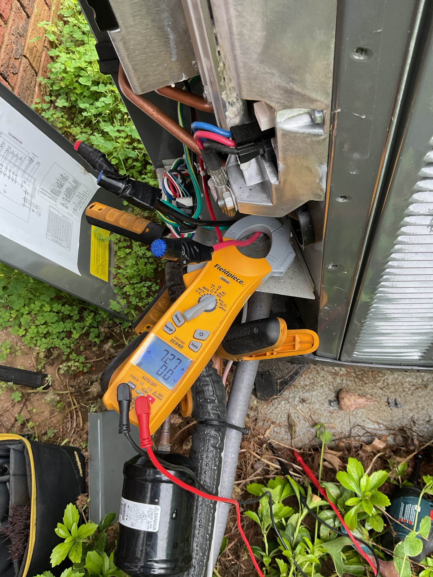 Completed AC tune up for 3 Ton Trane Inverter system
Installed 8/14/24

Aprilaire 313 filter ok. Homeowner bought 2 pack online today. Will have them for us at next tune up.
Indoor and outdoor coils in good condition 
Inspected wiring, controls, electric motors and components; 
Measured temperature split (77-57) and static pressure 
Inspected drains; cleared EZ trap, tested pump; 

Assessed refrigerant charge checked pressures. 8° SC Outdoor temperature 67° Good 

Provided estimate for APCOX whole home air treatment system. UV with ever carbon technology will keep indoor coil and drain pan clean of biological growth. Lifetime warranty on unit. 3-year bulb replacements. 

AC system operating well at this time. 