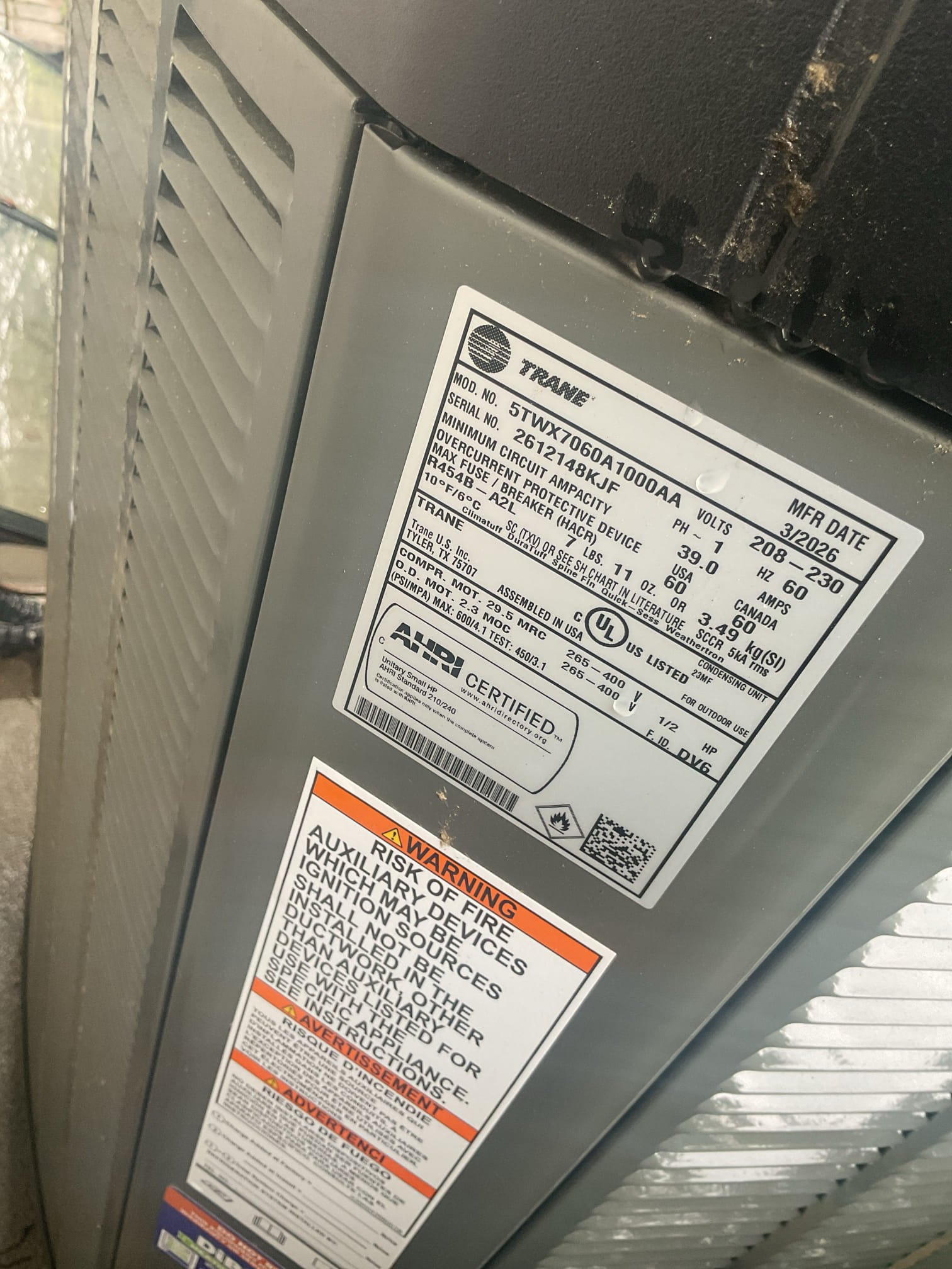 Luis 5-27-26 
Performed quality assurance on recently installed heat pump and coil. Indoor coil does not have ez trap. Test drain and pump ok. Check connections. Customer stated he had to wire y2 to outdoor unit during installation was not wired. Check outdoor unit refrigerant levels ok. All electrical connections ok. Ez trap was not install during installation. I told customer I could install during today’s visit. Customer said he does not want it install. He did mentioned the same to installers. 