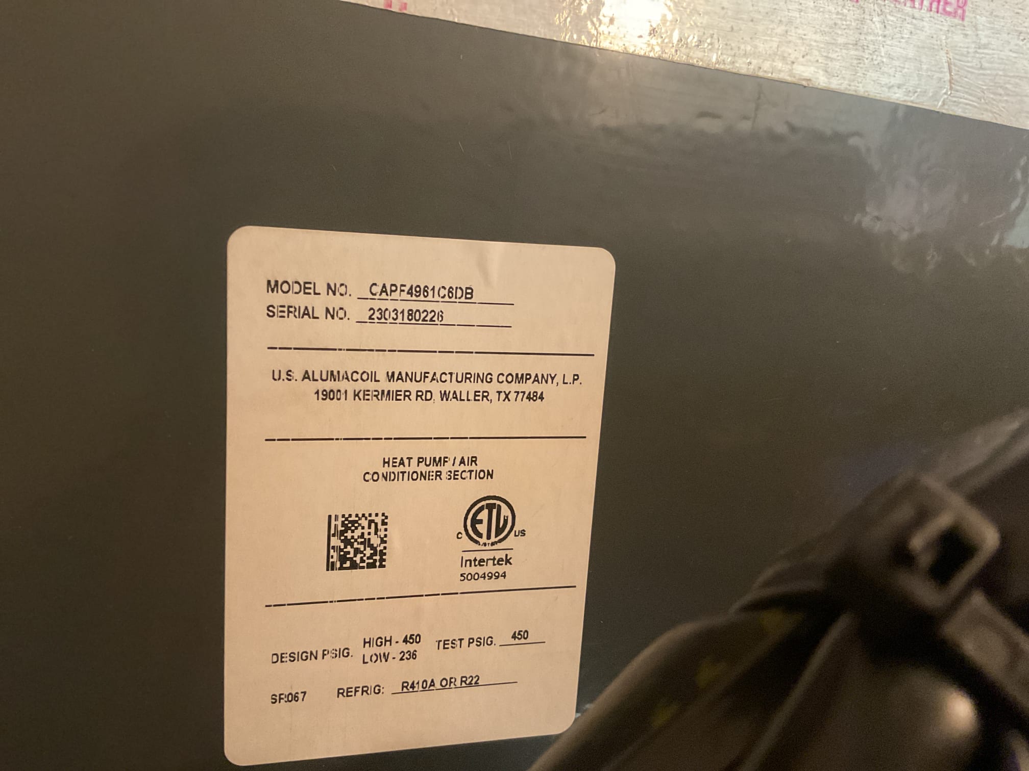 5/28/26. Performed precision a/c tune up on 2023 amana a/c located in closet on 2nd floor. Replaced 20x25x1 air filter. Checked all electrical connections and components. Flushed condensation drain with water. Found 40 mfd blower capacitor tested at 38mfd , right at borderline of still passing. Recommend replacement of blower capacitor tested. Replaced capacitor and tested operation. Checked temperature split. Tested outdoor capacitor. Checked refrigerant pressures and temperatures. A/c is working properly at time of service. 
