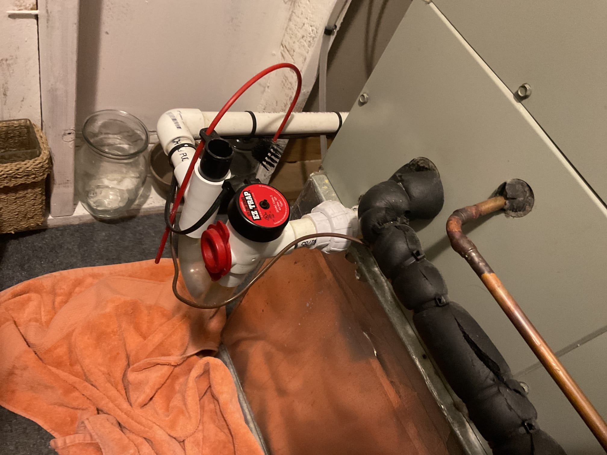 5/28/26. Fully assessed no cooling situation on 2018 American standard heat pump system. Went inside to air handler. Found ez trap float safety pushed up ever so slightly. ( no even entire way up) but enough to not let the system run. Explained to Christine how the ez trap works. Poured water down and brushed out trap. Also poured vinegar in the trap. Explained to her that this is not any issue with the defrost board which was installed. Checked temperature split it was 22 degrees. Checked 410a refrigerant pressures it was 270/126 with 12 subcooling. A/c is working properly at time of service. Provided estimate to replace water heater. 
