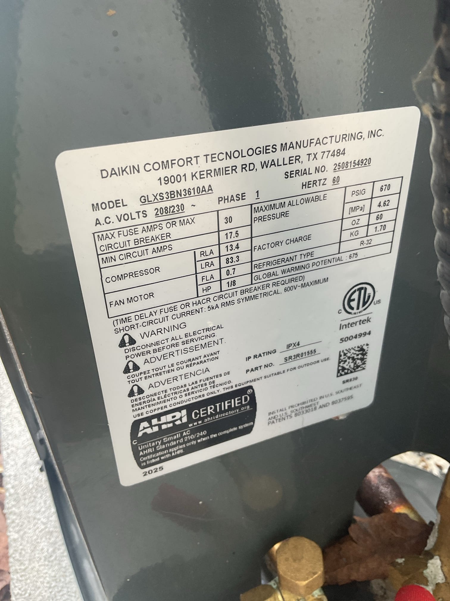 Luis 5-28-26 
Performed quality assurance on recently installed gas heater and ac system. Mobil home system. Check all indoor and outdoor components, inspect wiring low and high ok. Check refrigerant levels and pressures ok. QA Failed due to gas leak. Gas tite connector was leaking, tightened connection and recheck with electronic leak detector ok no leaks. Customer did not had any questions. 