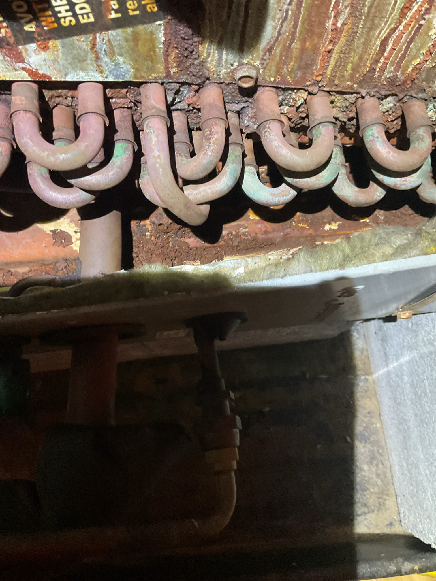 I arrived for a water leak on an attic unit old or 22 system, 21 yrs . I Found the drain line was completely clogged up with rust from the coil. I quoted the customer for repairing the PVC drain and clearing the clog. Once I got the PVC back together and turn the system back on , I found the system charge was very low . I had a 45° superheat , the customer would like to schedule an estimate for the attic system. I collected for $539.83 for today’s service. Paid by cc from payment link . 