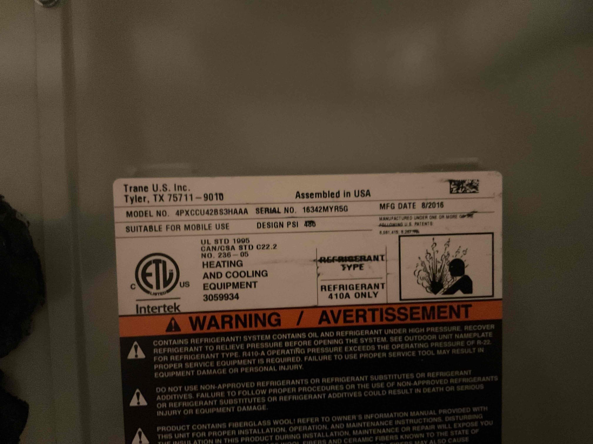5/28/26. Performed precision a/c tune up on 2016 trane a/c. Replaced 16x20x1 air filter. Checked all electrical connections and components. Inspected evaporator coil and found some bacterial growth on the coil. Provided estimate to install uv bulb. Tested condensation pump. Tested outdoor capacitor. Checked refrigerant pressures and temperatures. A/c system is working fine but is 10 years old and would start thinking about replacement. A/c is working at time of service. 