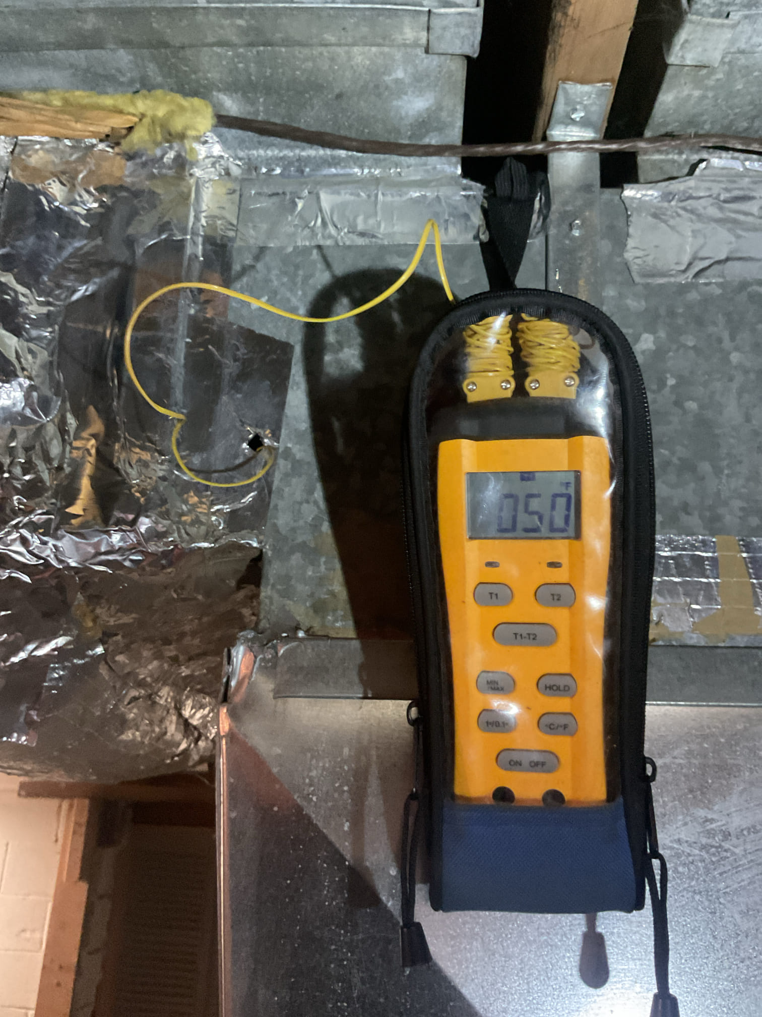 Completed (2) Plan Member AC tune ups 

Above- Garage System 2 Ton Trane Inverter installed June 2024 by Dibiase
Main house system 4 Ton Amana AC with uncased coil/Oil furnace. AC dates to 2015 oil furnace dates to 2007

Replaced 14x20x1 filter for above-garage system.
16x25x1 filter in main system ok

The emergency switch at the top of the steps was off to the main system. Turned on to be ble to complete tune up procedures.
Lots of soot on surfaces underneath oil flue piping. Recommend they have a chimney contractor inspect chimney and run a liner. 
 

For Each System: 

Indoor and outdoor coils in good condition; *main system coil is uncased
Inspected wiring, controls, electric motors and components; 2 Ton Trane system has surge protection left estimates for surge protectors for main system. 
Measured temperature split and static pressure 
Inspected drains; Above-garage system: cleared EZ trap, tested pump; Main system cleared cleanout, there are no water safeties for the main system