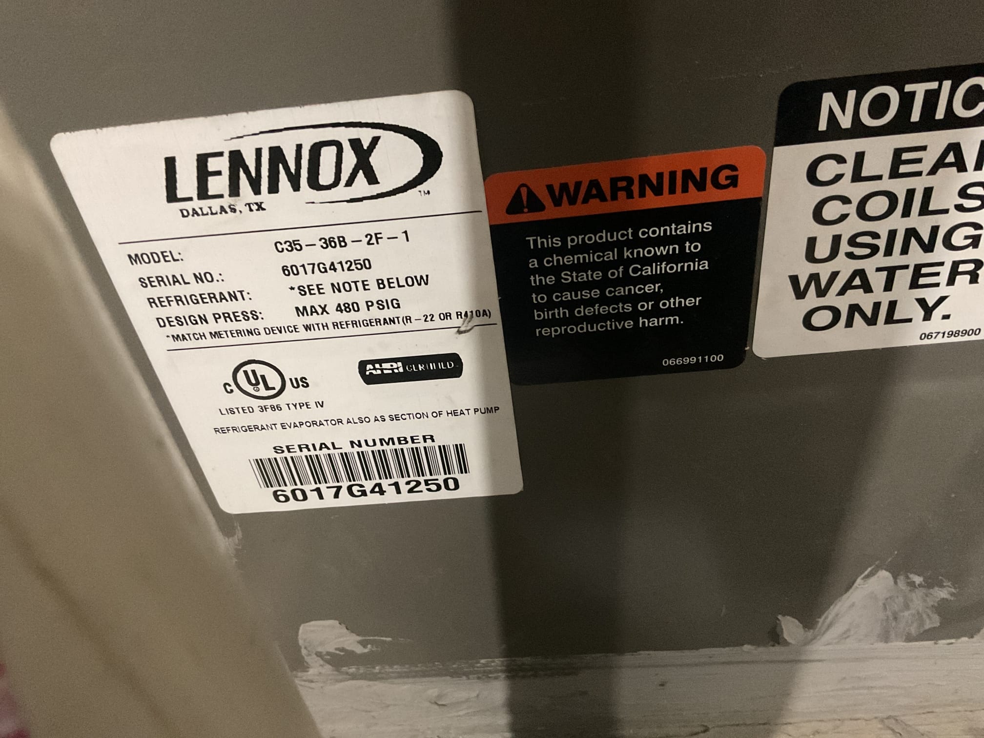 5/29/26. Performed precision a/c tune up on 2017 Lennox a/c. 16x25x2 air filter is clean. Checked all electrical connections and components. Checked temperature split. Brushed out ez trap. Blower motor is still very noisy let homeowner know about this in 2025 previously provided estimate. Tested outdoor capacitor. Checked refrigerant pressures and temperatures. Found outside condenser coil was pretty dirty especially on back side. Recommend chemically cleaning coil. Cleaned coil and tested operation. A/c is working properly at time of service. 