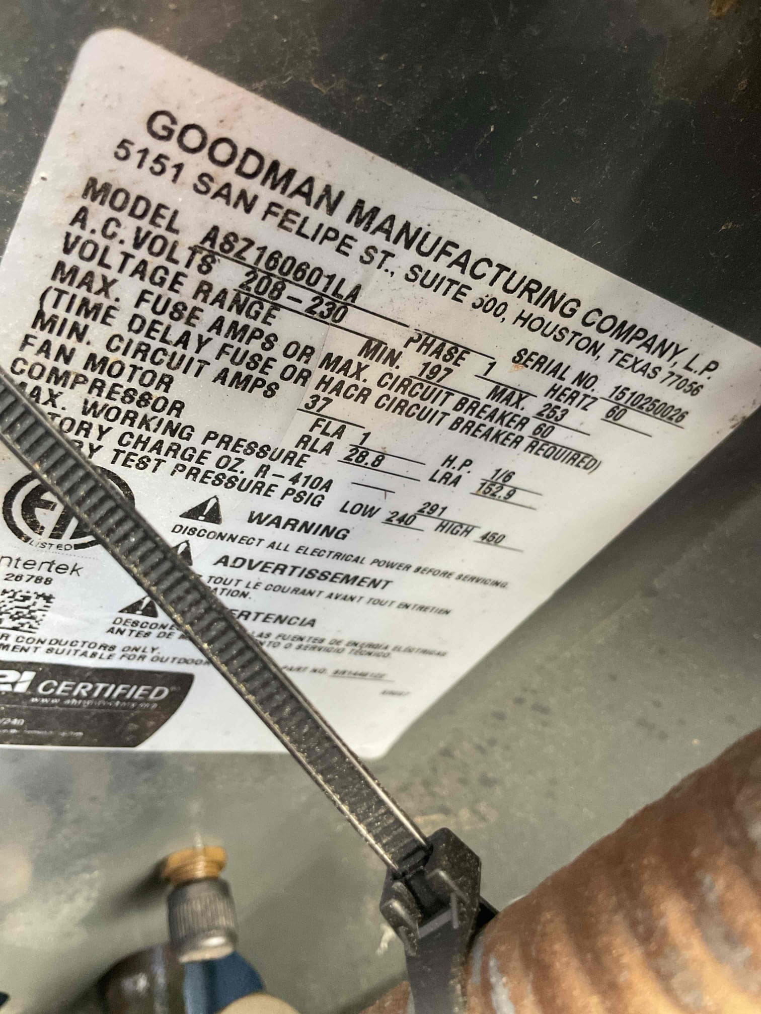 Luis 6-1-26 
Perform AC tune up on a 5 ton Amana heat pump from 2015.
Check indoor coils, electrical components, low and high voltage’s inspect air filter, flush drain test condensate pump check air delivery system supply and return air temperatures went outside and checked refrigerant levels electrical components OK, indoor unit does not have my surge protection/drain protection, I provided estimate to take care of this, I also added ac renew system to add more lubrication and oil flow to compressor. 

System currently operational but nearing end of normal life expectancy. Due to age, replacement of system should be considered in near future.