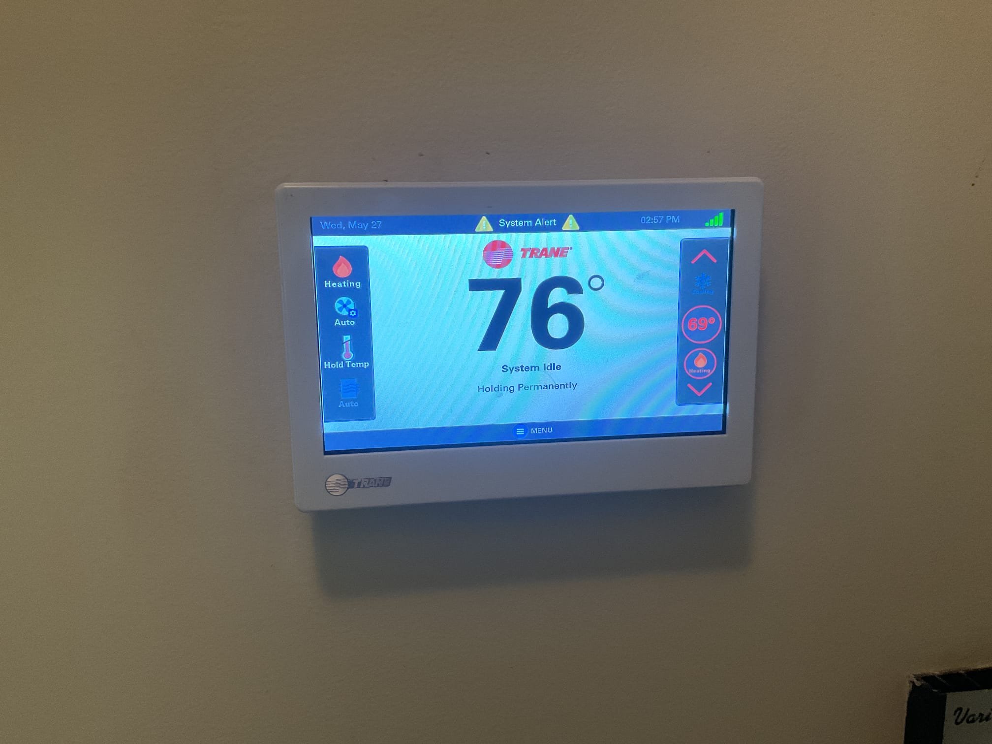 5/27/26. Fully assessed issue on 2025 trane link heat pump system. Found trane link thermostat displaying can’t read outside coil sensor. Talked with tech support. Check link outside board for 3 to5v output dc voltage. Voltage was 3v dc. Checked resistance of outside coil sensor. At 75 degrees it should be 10,000k ohms. Sensor tested at 205 ohms. Failed outside coil sensor. Also tested eev sensor it tested at 9,000k ohms which is correct. Need to order correct sensor and return to replace sensor. A/c is working at time of service. 

