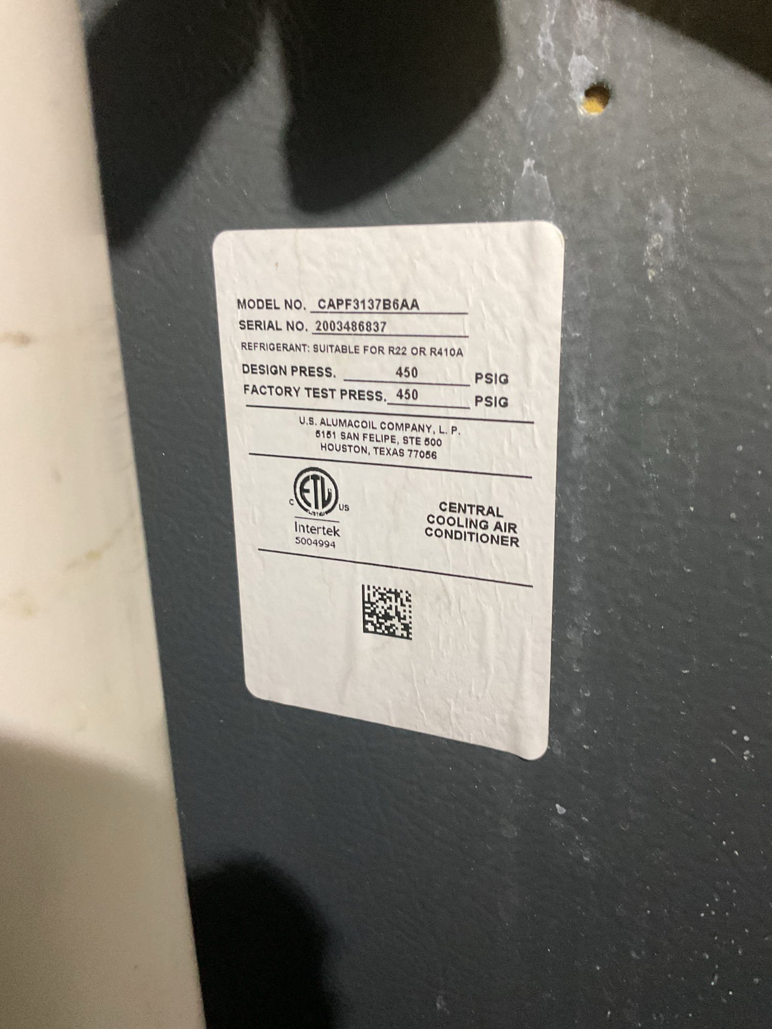 Completed AC tune up for 2.5 Ton Amana AC system.
Equipment is York 60,000 BTU natural gas furnace that dates to 2013 13 years old, with 2.5 ton AC that was installed 5/28/2020 6 years old 

Aprilair 413 filter should be replaced soon. Provided email estimate. 
Indoor coil in good condition; cleaned outdoor coil with nearby available hose. Back side only had debris
Inspected wiring, controls, electric motors and components; left estimates for surge protectors: 1 for indoor equipment circuit and 1 for outdoor equipment circuit
Measured temperature split and static pressure 
Inspected drains; cleared EZ trap, tested pump; added treatment tabs to drain pan. Recommend wet switch water safety shut off device: Wired to shut system down if water is detected on floor near equipment. Provided email estimate. 
Checked integrity of compressor motor (mega ohm test)

Assessed refrigerant charge checked pressures. 7° SC Good. 

There is a REME Halo air cleaner in supply plenum that we installed in 2