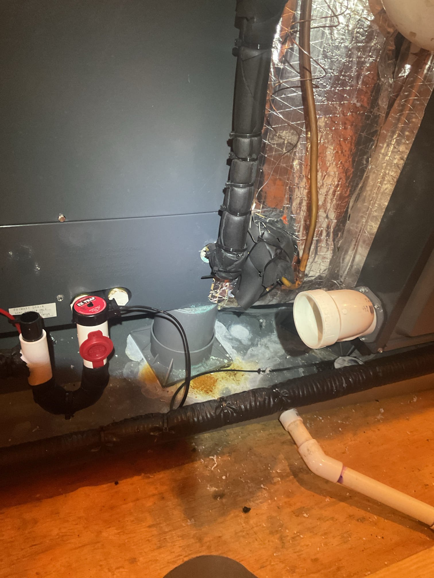 Luis 6-2-26 
Performed ac tune up on attic, basement and first floor system, attic Amana heat pump from 2022. First floor Amana air conditioning from 2017 and Trane heat pump for basement from 2014. Attic filter and basement ok at this time. Replace 16x20x1. Check all electrical components and connections. Check drain lines and condensation pumps check airflow supply and return. First floor condensation pump was non stop running after cleaning pump Stopped and started to pump normal. I talk to customer about this issue and provided estimate to replace pump with new vinyl. Customer wants to wait on this repair. I also found first floor system low on refrigerant customer approved adding refrigerant and dye to this system. We will check for dye during winter visit, when checking trane heat pump system I also found low on refrigerant customer approved adding refrigerant to this unit as well (1lb) All units are cooling at this time. I would recommend getting an estimate to replace basement 