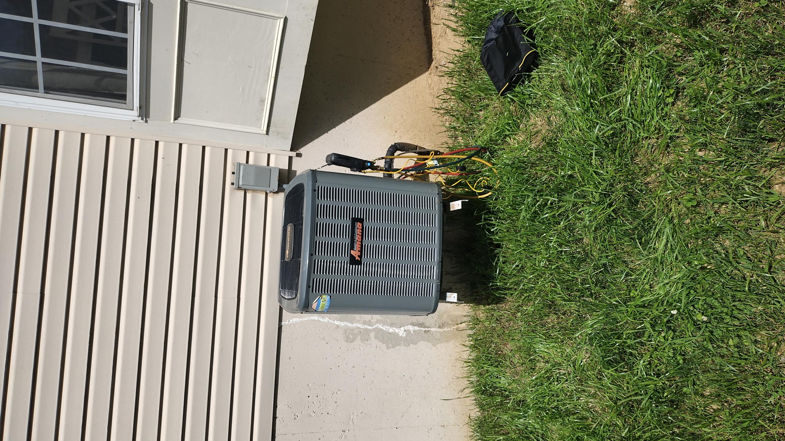 Luis 6-2-26
Performed ac tune up on Amana 3 ton ac system from 2023. Check all electrical components low and high ok. Replacement of customer supplied filter 16x24x1. Flush drain ok. Check water drainage, measure supply and return air temps ok 20 degree split. Inspect coils (clean at this time) and blower x13 motor ok. Check outdoor coil condition (cleaned coil using water at no extra charge) compressor and fan motor electrical within range, check refrigerant levels and pressures ok. Cycle ac unit ok. I presented couple different ways to keep indoor coils clean, i also mentioned about compressor preventative to add more torque during start up. I provided estimate to add these items. (Customer not home during visit). 