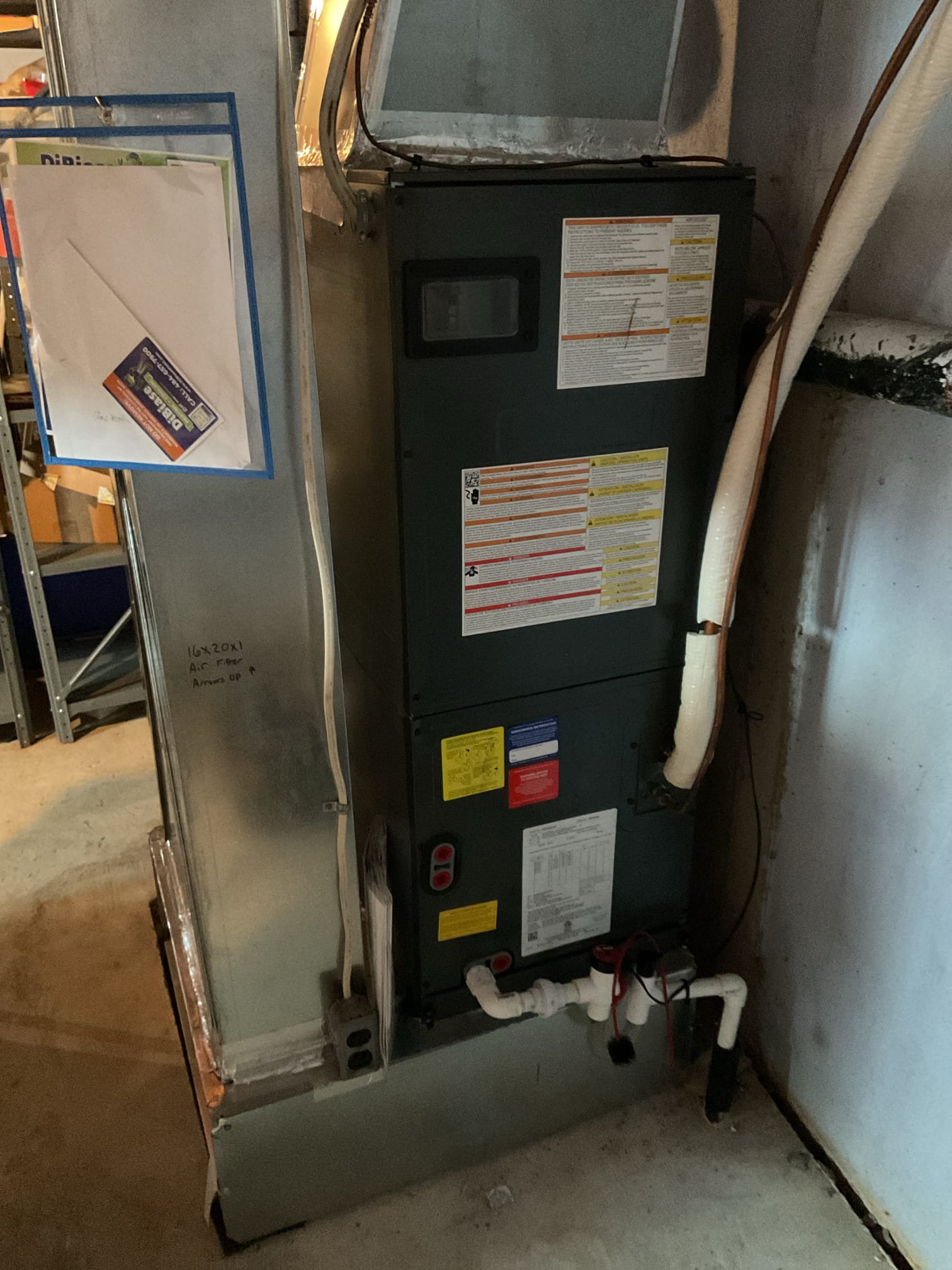6/3/26 Dan 

I arrived to the customers home to service their 6 yr old Amana a/c system . I checked the wiring connections and the voltages . I checked and replaced the indoor air filter , the filter size is 16x20x1. I Inspected the indoor coil and tested the primary drain pan and cleared and tested the water drains and traps if applicable. I Took indoor temp splits at the return and the supply  and checked the blower motor condition and operation. I looked  at the outdoor unit wiring connections and voltages . I inspected  the outdoor components and checked my unit pressures by using super heat sub cool method.  System in good operating condition at this time. 
