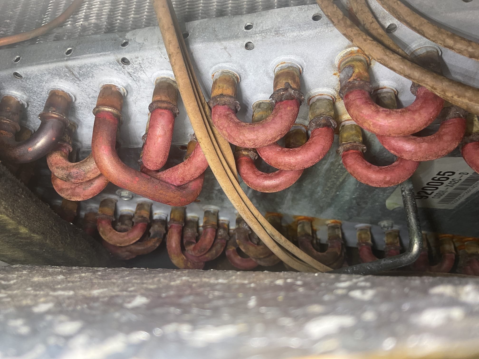 6/3/26. Fully assessed no cooling situation on 2014 Nordyne a/c system located in the attic. Gave system a call for cooling, everything came on. Had a 19 degree split at indoor coil. 410a refrigerant pressures are 309/119 with 10 subcooling. Talked to arty about he situation. He did add 410a refrigerant to the system so it is a leaker he is aware of that. Found both inside blower capacitor weak and 50/7.5 duel capacitor at outdoor unit. Arty agreed to replace both. Installed and tested operation. System is 12 years old and is recommended to start think about replacement. A/c is working at time of service. 