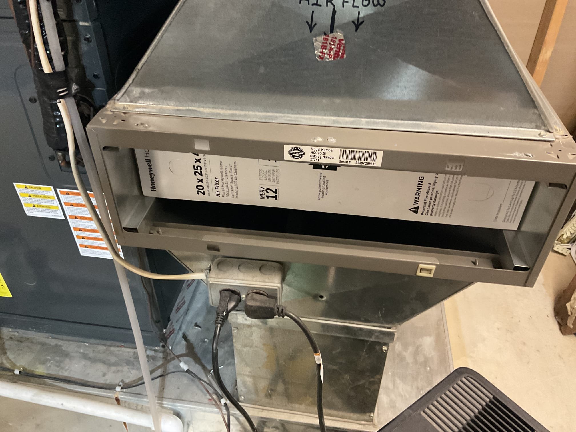 6/14/26 removed and replaced broken clips in heathy climate filter rack. Tested operation. Also got Tony to remove door and re install. System is working properly at time of service. 