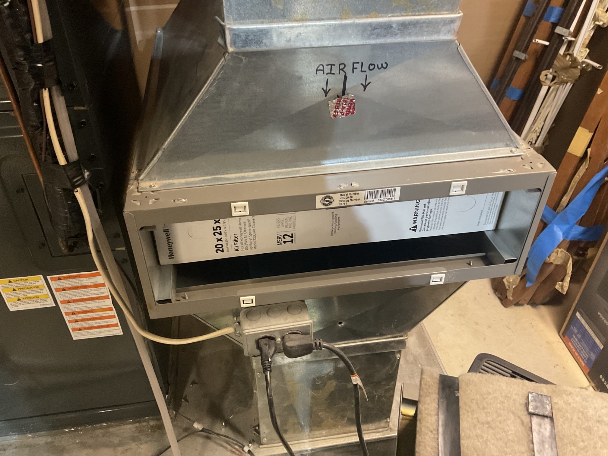 6/14/26 removed and replaced broken clips in heathy climate filter rack. Tested operation. Also got Tony to remove door and re install. System is working properly at time of service. 