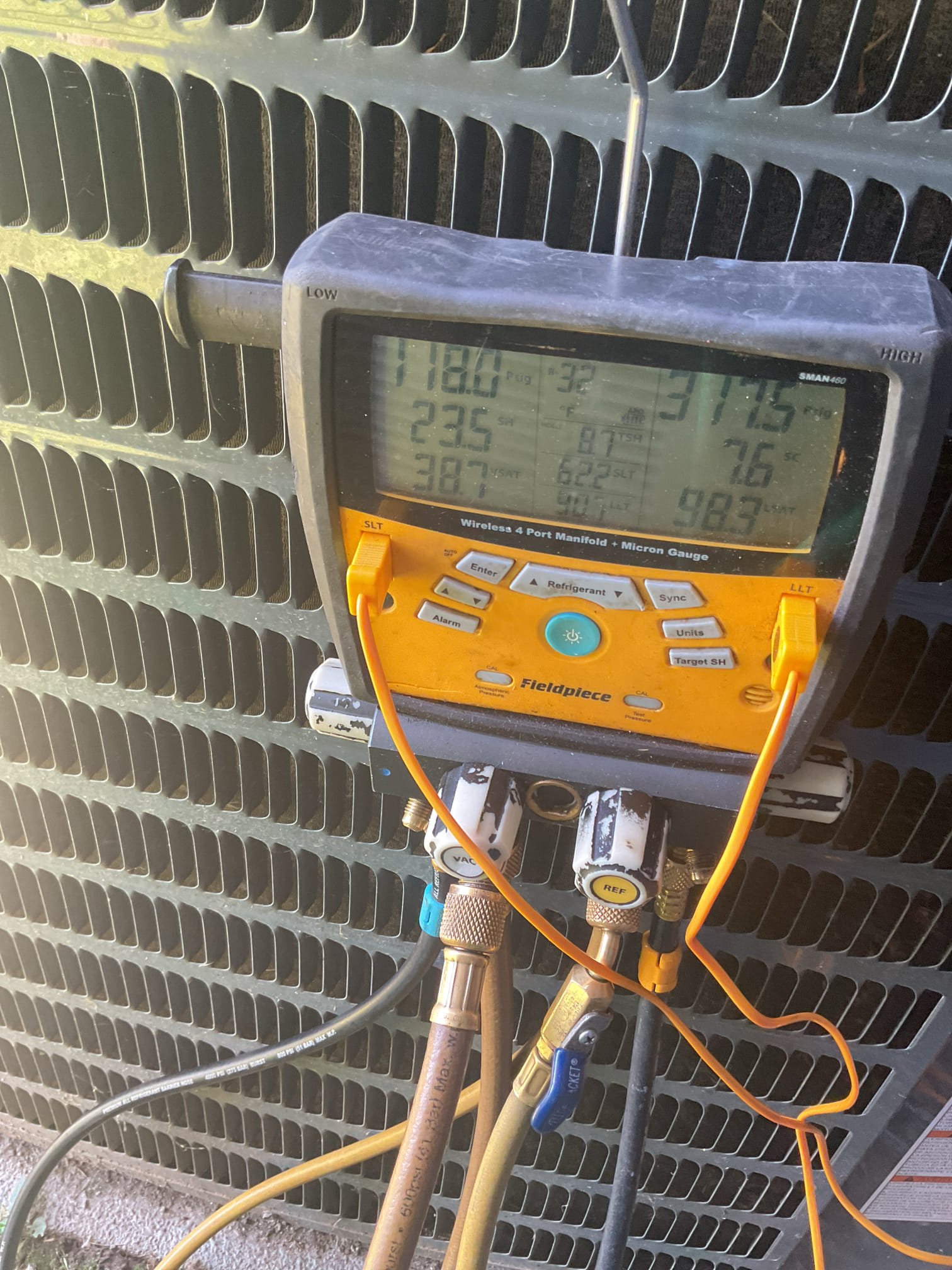 6/5/26. Performed precision a/c tune up on 2025 Goodman r-32 a/c. Replaced aprilaire 413 air filter. Checked all electrical connections and components. Brushed out ez trap. Tested condensation pump. Tested outdoor unit capacitor. Checked refrigerant pressures and temperatures. A/c is working properly at time of service. 