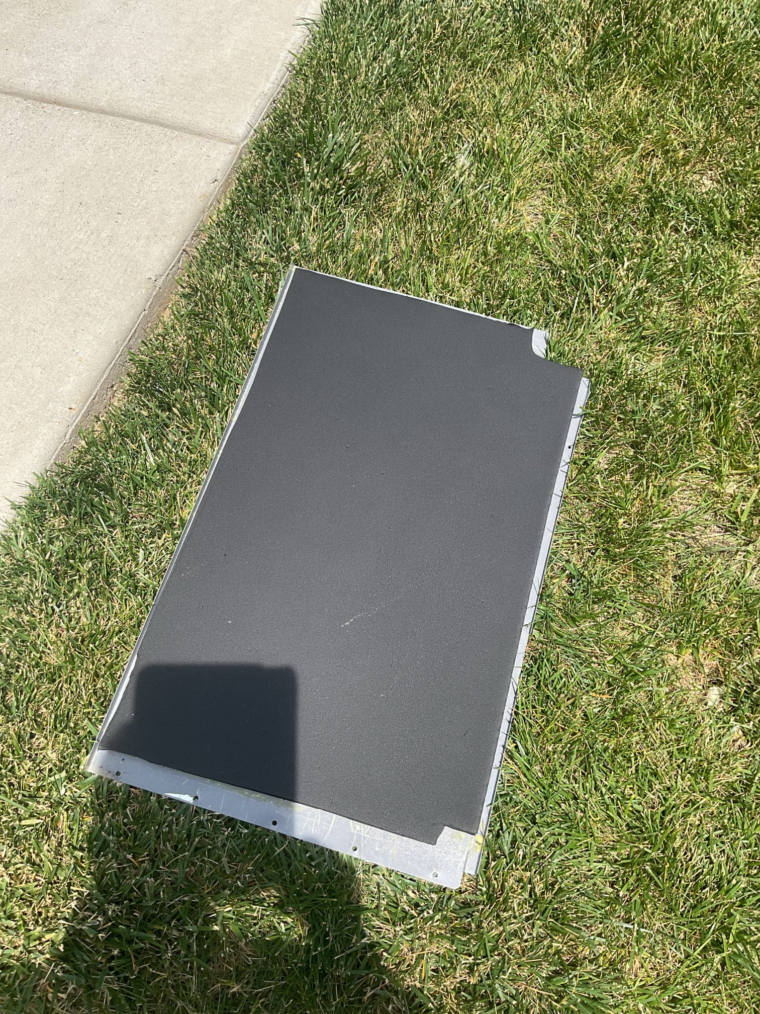 6/9/26 Dan 

• Remove existing insulation from evaporator coil cover
• Clean coil cover with customer supplied cleaner
• Install new insulation to coil cover with adhesive and cover with 3M Venture Tape (foil tape)

Collected balance for coil door fabrication with insulation $418.70 paid by cc. 