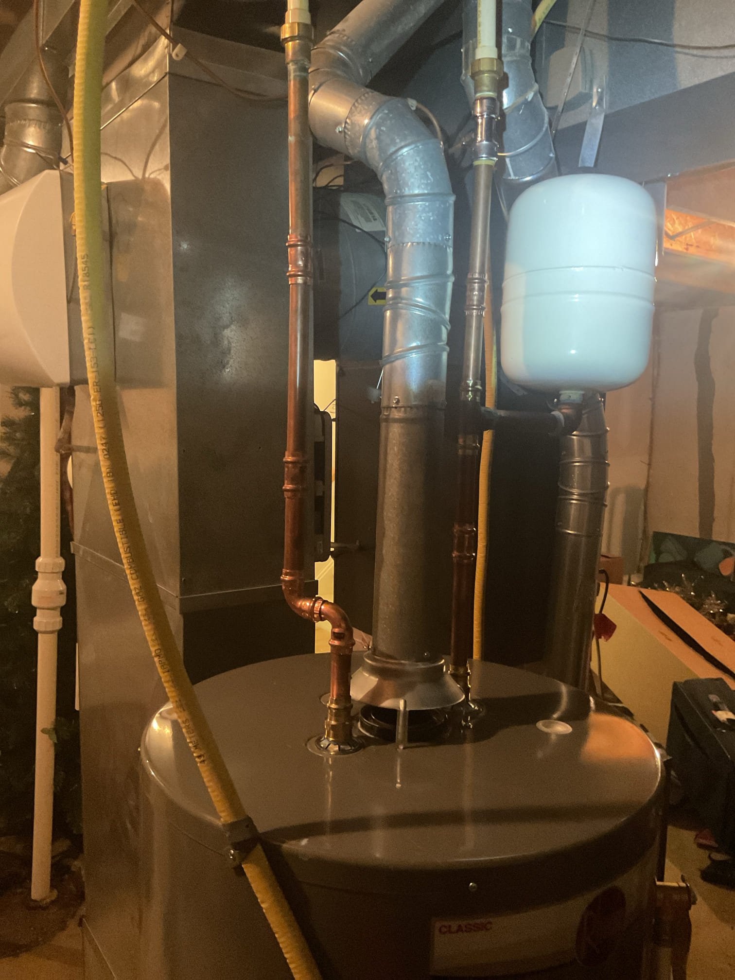 Luis 6-10-26
Replacement of water heater under warranty no charge. Check water pressure 60 psi. Installed water alarms back in place check water flow and Temp ok. Showed customer how to increase temperature in case she ants hotter temperature. Currently set to A. 