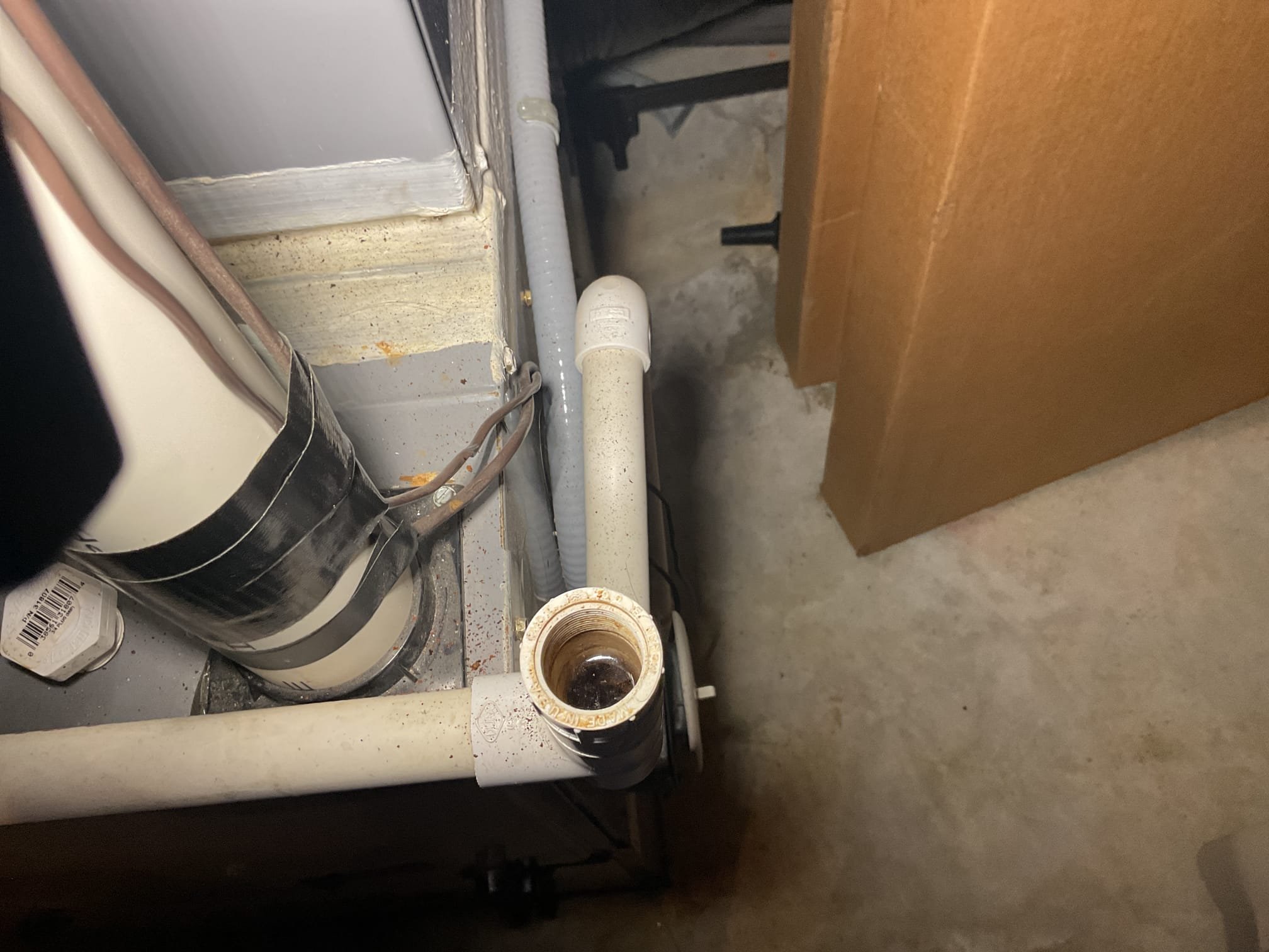 6/10/26. Fully assessed water leaking situation from 2011 comfort maker a/c and gas furnace. Found water all over the floor around furnace. Furnace drain was clogged. Provided estimate to ethier un clogg the drain or install an ez trap. Highly recommended installing the ez trap due to help protect the system and basement from water damage. Theresa mentioned that she does have a home warranty company that recently came out and replaced a capacitor on the outside unit, but the will not cover a condensation maintenance issue. She decided to install the ez trap. Installed ez trap and vacuumed up water on the floor. Showed her how the trap works. Also did explain to her that due to the system being from 2011 would start to consider replacement. A/c is working at time of service. 
