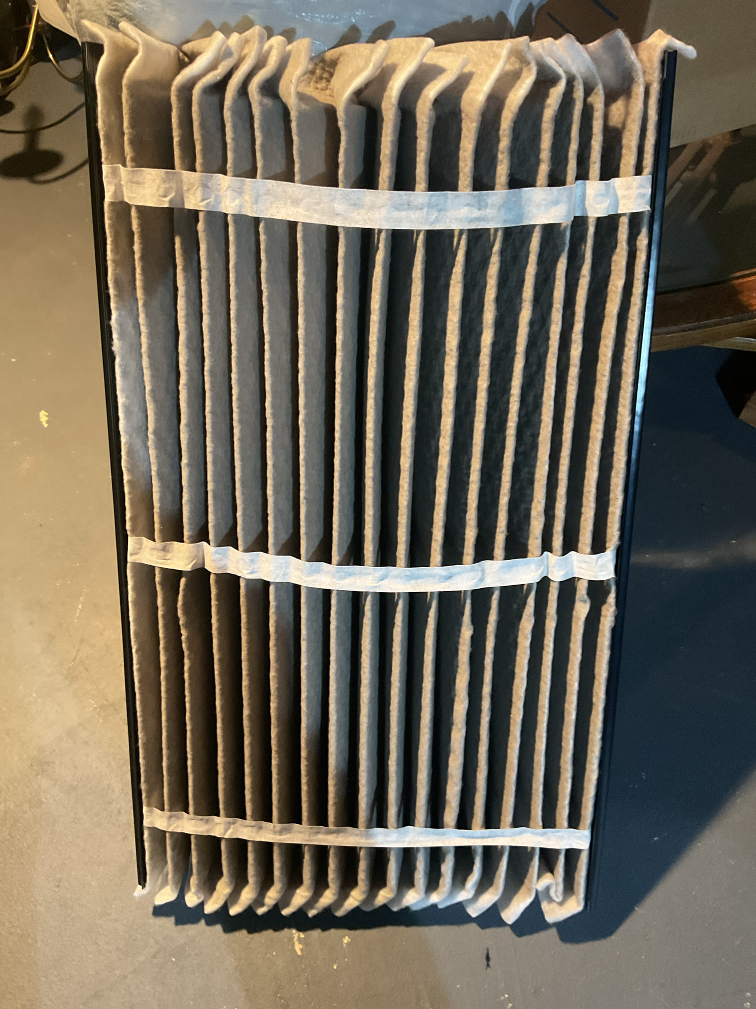 6/10/26 Dan 


I arrived to the customers home to service their 5 yr old Amana a/c system . I checked the wiring connections and the voltages . I checked and found the filter needs to be replaced  , the filter size is a 413. (Customer will order a new filter . )  I Inspected the indoor coil and tested the primary drain pan and cleared and tested the water drains and traps if applicable. I Took indoor temp splits at the return and the supply  and checked the blower motor condition and operation. I looked  at the outdoor unit wiring connections and voltages . I inspected  the outdoor components and checked my unit pressures by using super heat sub cool method.  System in good operating condition at this time. 
