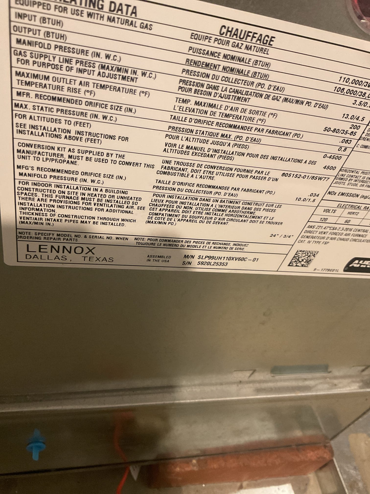 Luis 6-10-26
Customer called in for second floor not getting as cold as first floor. System, is located in basement, Lennox 90% modulation natural gas heater for, 2020. Goodman 5 ton air conditioner from2018,:check air conditioner system, refrigerant levels and temperatures ok. Check supply and return air temperature ok. Check all second floor supply floor registers and all getting good flow of cold air. Check outdoor operation, capacitor reading just below minimum standards. Air conditioning system is working properly. Main problem with second floor warmer than first floor is ductwork issues. No suction on all return grills, to resolve this issue I would recommend installing second unit in the attic this will resolve second floor been warmer than first floor. Customer would like to get an estimate to add supplemental cooling system. Next Thursday between 10 and 11 am. 