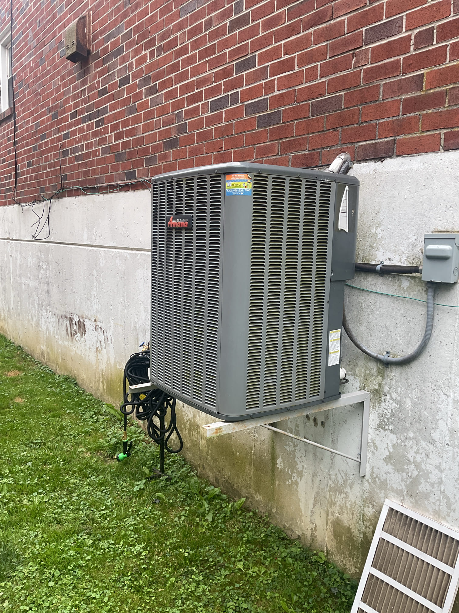 6/10/26 Dan 

I arrived to the customers home to service their 5 yr old Amana a/c system . I checked the wiring connections and the voltages . I checked and replaced the indoor air filter , the filter size is 16x25x1. I Inspected the indoor coil and tested the primary drain pan and cleared and tested the water drains and traps if applicable. I Took indoor temp splits at the return and the supply  and checked the blower motor condition and operation. I looked  at the outdoor unit wiring connections and voltages . I inspected  the outdoor components and checked my unit pressures by using super heat sub cool method.  System in good operating condition at this time. I collected for service contract renewal for $189.00 paid . 

I left some surge protection options for the customers to review. 
