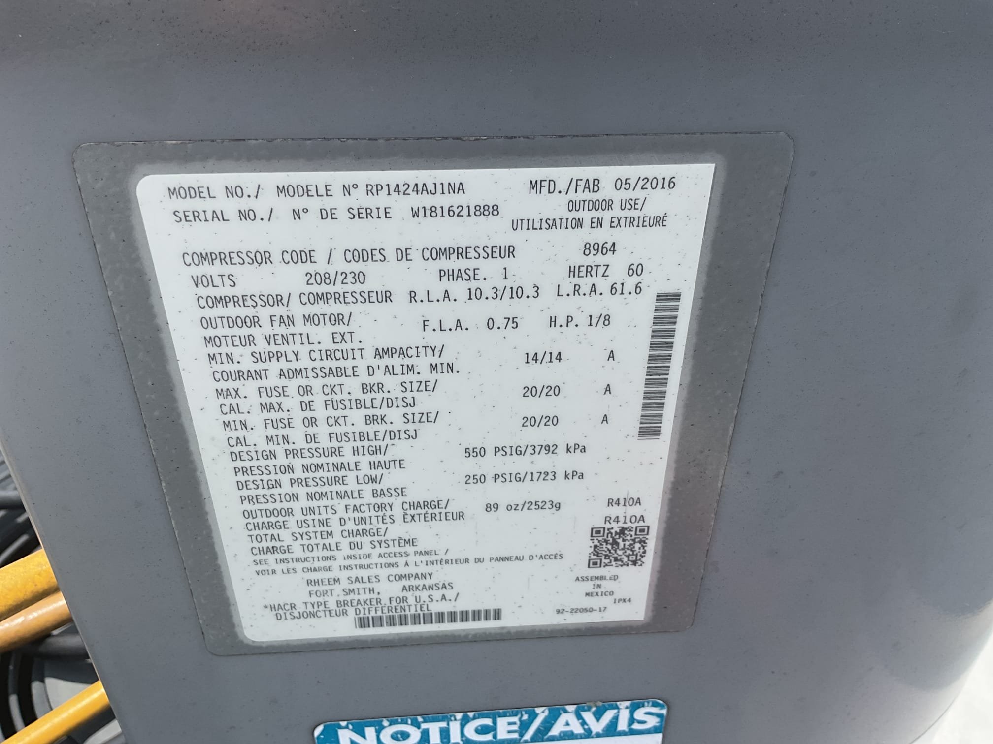 6/11/26. Fully assessed no cooling situation on 2016 Rudd heat pump system. Found indoor unit running but not outside heat pump. Found no power at contacter. Found 30 amp breaker tripped inside. Tried to reset instantly tripped. Pulled leads off that go to compressor and found with a meter and with. Megometer that the compressor was electrically grounded. Will provide estimate to replace compressor with indoor txv. Also at this point do not know if the system is low on charge. Would highly recommend replacing heat pump system due to the risk of this repair. 