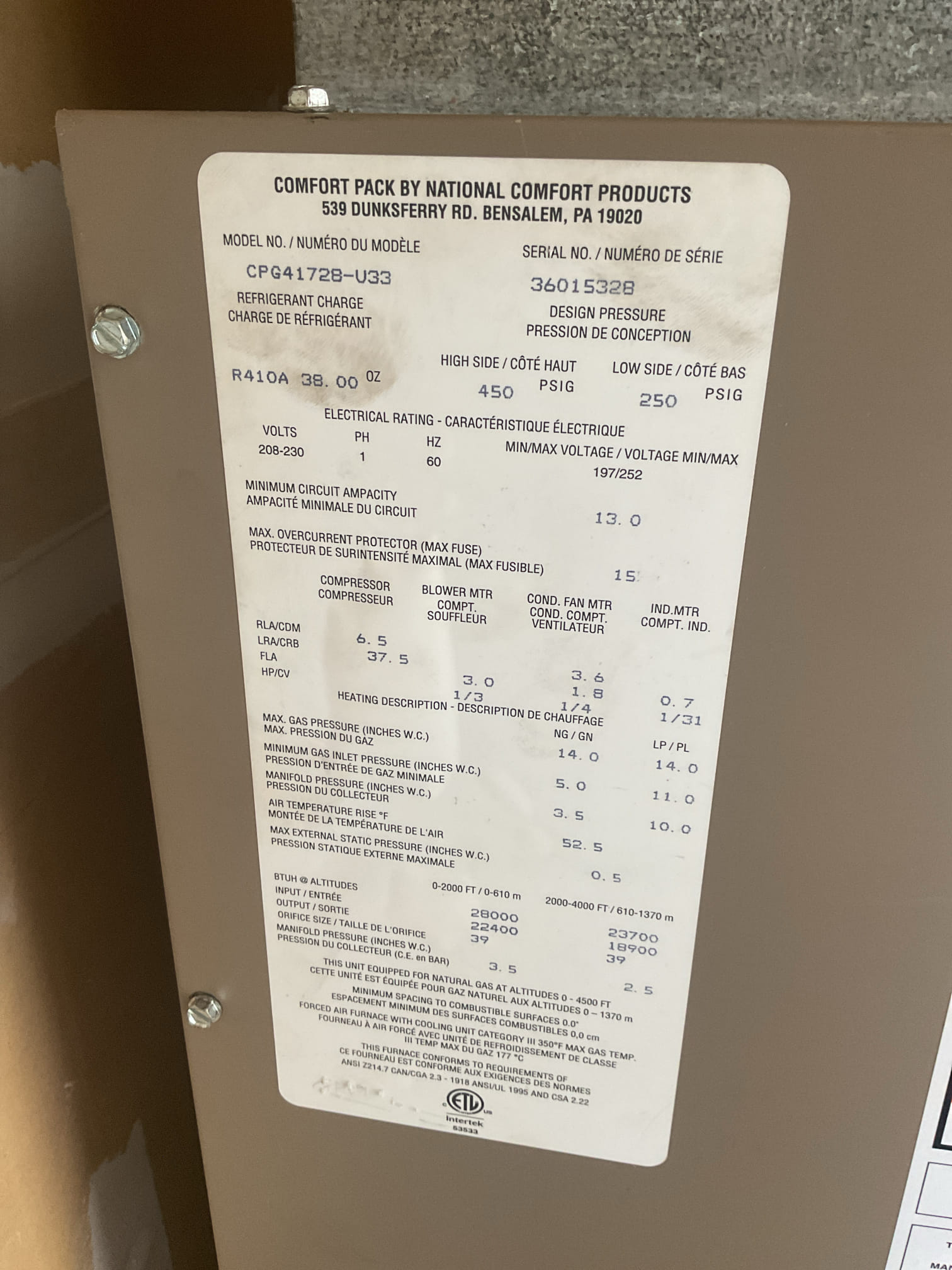 6/11/26 Dan 

I arrived to the customers home to service their 4 yr old ncp package system .  I checked the wiring connections and the voltages . I checked and replaced the indoor air filter , the filter size is 16x25x1. I Inspected the indoor coil and tested the primary drain pan and cleared and tested the water drains and traps if applicable. I Took indoor temp splits at the return and the supply  and checked the blower motor condition and operation. I looked  at the unit wiring connections and voltages . I inspected  the compressor and fan components and checked my unit pressures.  System in good operating condition at this time. I collected for $189.00 service contract renewal paid by check# 3560

When we are in the area we need to replace the customers battery (cr 2032) . 
