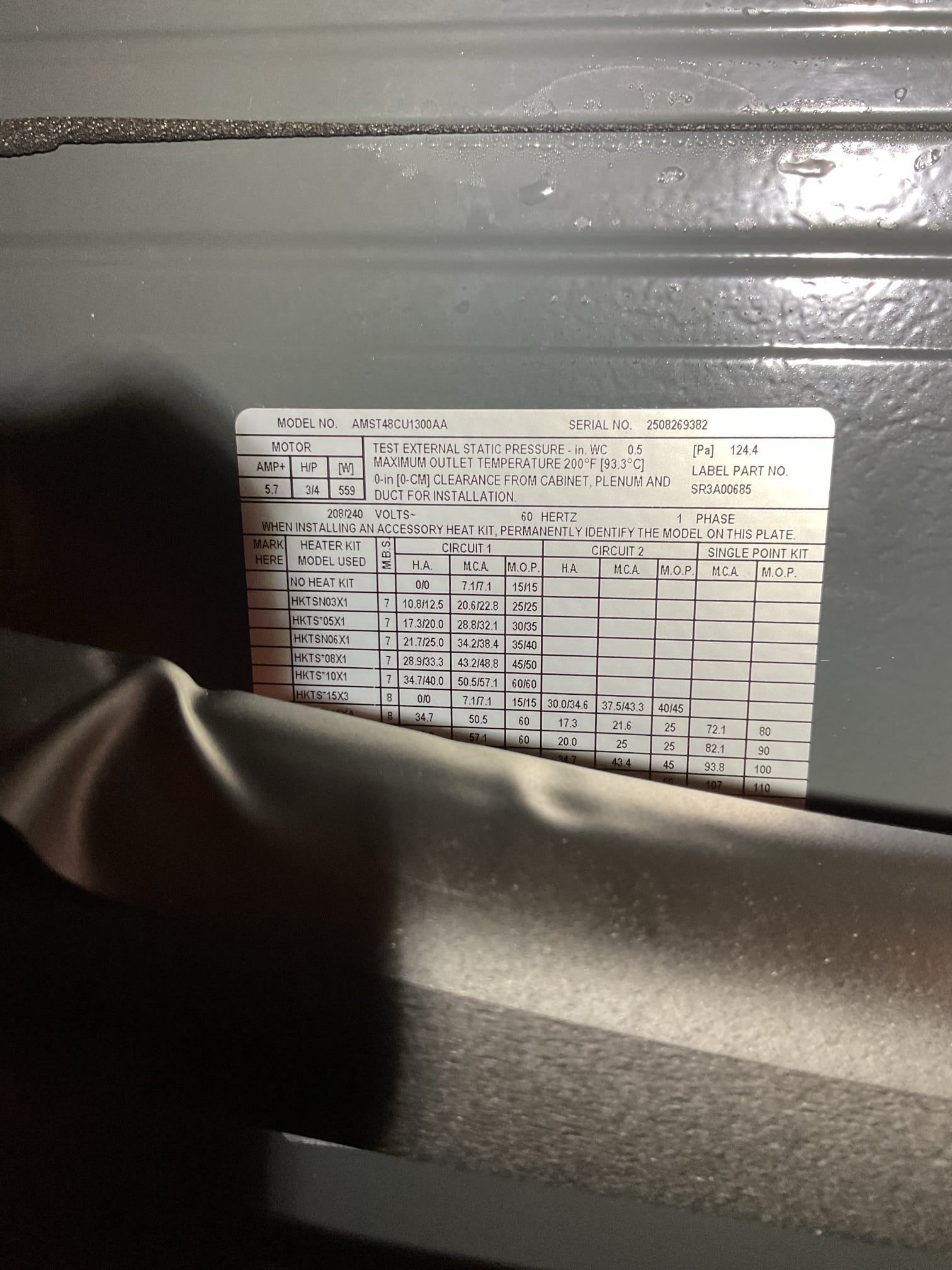 Quality assurance for left-side system. 

4 Tons upflow air handler on second floor. Returns are on second floor.
Thermostat on second floor hallway wall. Remains at 81° therefore system stays on in cooling. Overcools rooms below but thermostat does not satisfy because 1 it is reading 2.50 high and 2. There is no supply in hallway.(Thermostat is reading 2.5° high when compared to 2 of my temperature probes, see photos)

Solution here is to install a S1200 smart thermostat with a room sensor and place the  room sensor in a better location) 1st floor for example

They may be interested in adding a supply to the hallway ceiling. It is a plaster ceiling and there is no easy access to the space above. The one access (in front of air handler in same room) has several screws and the drywall gave away when I tried to open. Presumably this will only open up to the eves of the attic space. Adding a supply to the second floor hallway ceiling is no small task. Will require a sight visit. I would l