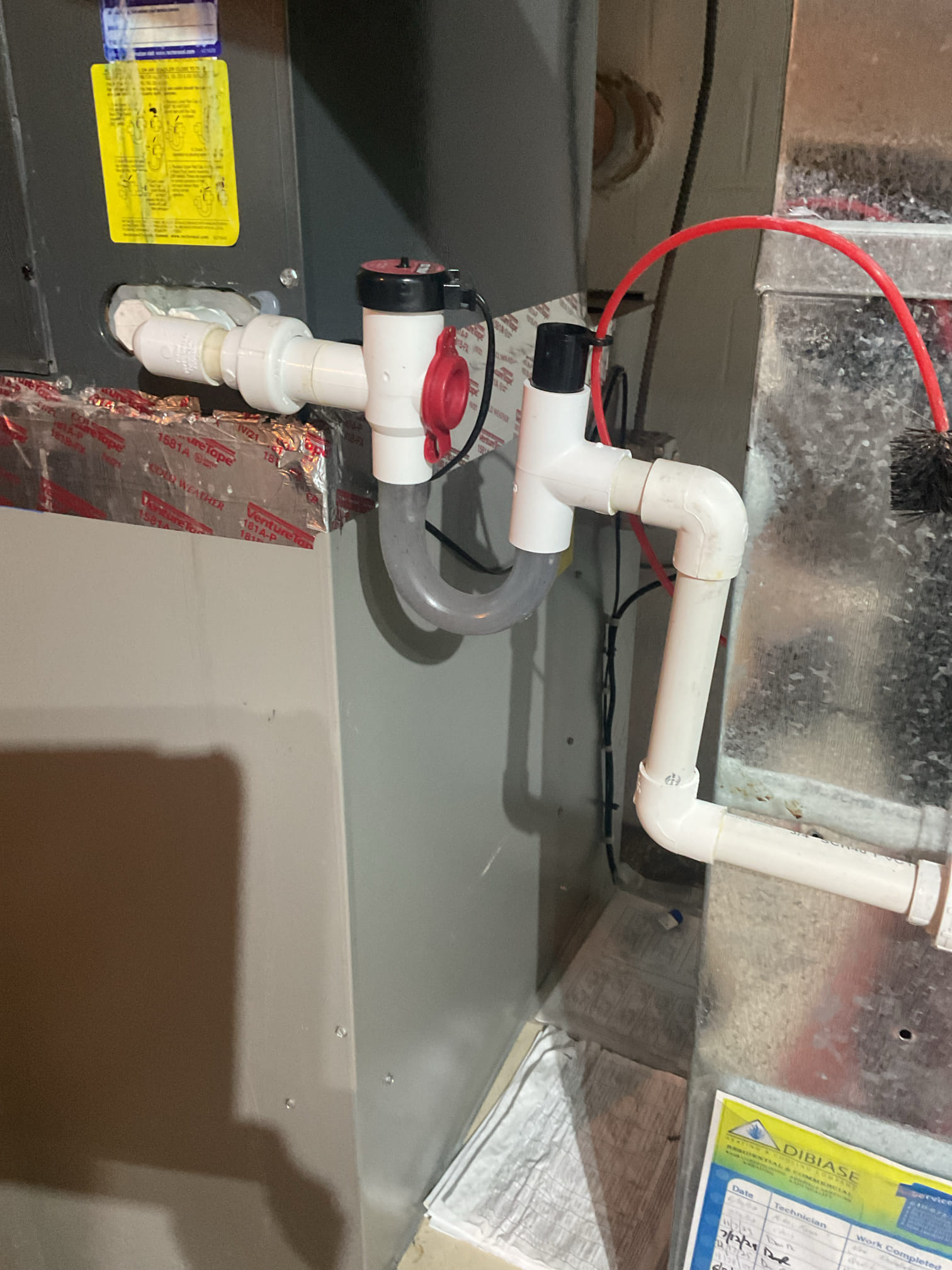 I arrived to the customers home to service their 3 yr old Amana a/c system . I checked the wiring connections and the voltages . I checked and replaced the indoor air filter , the filter size is a 201. I Inspected the indoor coil and tested the primary drain pan and cleared and tested the water drains and traps if applicable. I Took indoor temp splits at the return and the supply  and checked the blower motor condition and operation. I looked  at the outdoor unit wiring connections and voltages . I inspected  the outdoor components and checked my unit pressures by using super heat sub cool method.  System in good operating condition at this time. I collected for service agreement renewal and for the air filter replacement 201. Total due is $497.31 Paid by cc. 
