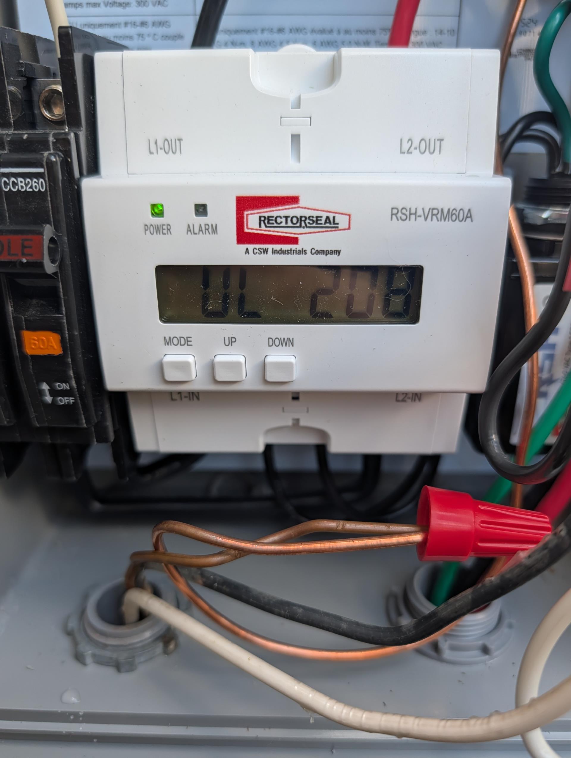 Completed Quality assurance for 3 Ton Bosch heat pump inverter with electric heat auxiliary.

Replaced 18x20x1 filter (in attic at equipment) recommend replacing monthly.

Inspected all aspects of install: mechanical, ductwork connections, wiring, configure of controls, piping and refrigerant charge:

Breaker to outdoor unit is 50A. To match manufacturer max we should replace with a 30A. Eaton breaker. We will return with 30A double pole breaker, 

There was water under EZ trap. This was not condensation from trap body but a leak. Tested by filling trap with quart of water. There was a slow leak at 3/4” pvc glue joint where it is glued into trap. Replaced EZ trap and wrapped body in foam tape.

Wired water safeties to produce custom alerts at thermostat as opposed to breaking power to thermostat and to lock out cooling only. 
1. Water detected in equipment pan
2. Clog detected in AC drain line

Checked power monitor configuration: changed low voltage lockout from 215 to 208. Kept over 