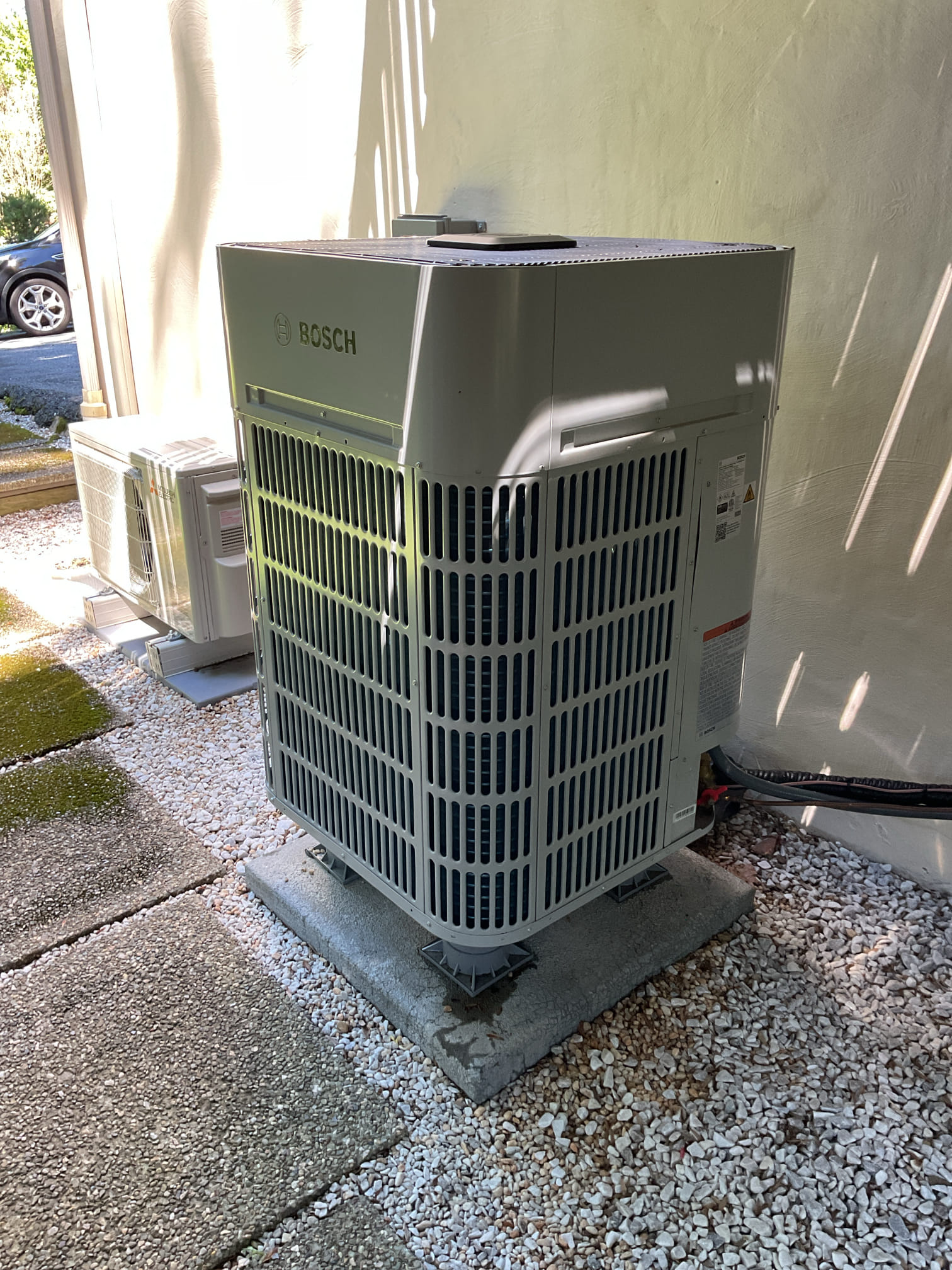 6/15/26 Dan 
Main house system: 
I arrived to the customers home to service their 1 yr old Bosch heat pump system . I checked the wiring connections and the voltages . I checked and found  the indoor air filter was ok  , the filter size is 213 . I Inspected the indoor coil and tested the primary drain pan and cleared and tested the water drains and traps if applicable. I Took indoor temp splits at the return and the supply  and checked the blower motor condition and operation. I looked  at the outdoor unit wiring connections and voltages . I inspected  the outdoor components and checked my unit pressures by using super heat sub cool method.  System in good operating condition at this time. 


Mini split heat pump check 3rd floor : 
I started with the indoor head and checked the wiring connections and the voltages . I pulled and cleaned the air filters if needed. I inspected the blower wheel and the cleanliness of the indoor mini split wall mount . I tested the drain line and tested the