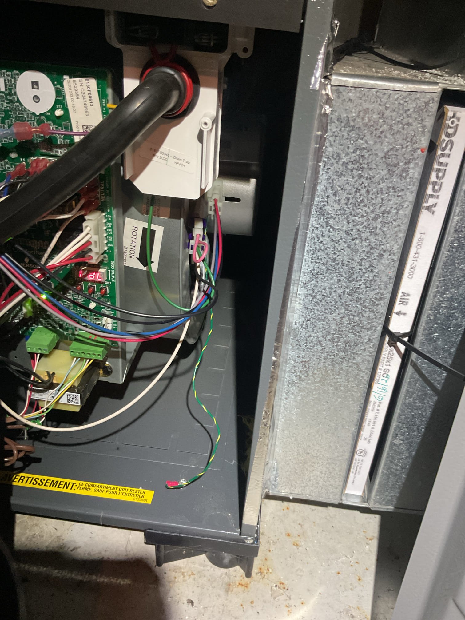 Completed AC tune up for 4 Ton Amana AC system.
Equipment is 100,000 BTU propane furnace with 4 Ton AC installed 1/5/21 5 years old. 

Replaced 16x25x1 filter
Indoor and outdoor coils in good condition 
Inspected wiring, controls, electric motors and components; 
Measured temperature split and static pressure 
Inspected drains; cleared EZ trap, tested pump; added treatment tabs to drain. Recommend wet switch; water safety that will shut equipment down if water is detected on floors near indoor equipment. Provided estimate
 
Checked integrity of compressor motor (mega ohm test)

Assessed refrigerant charge checked pressures. Good

AC system operating well at this time. 

Homeowner renewed plan membership today. 