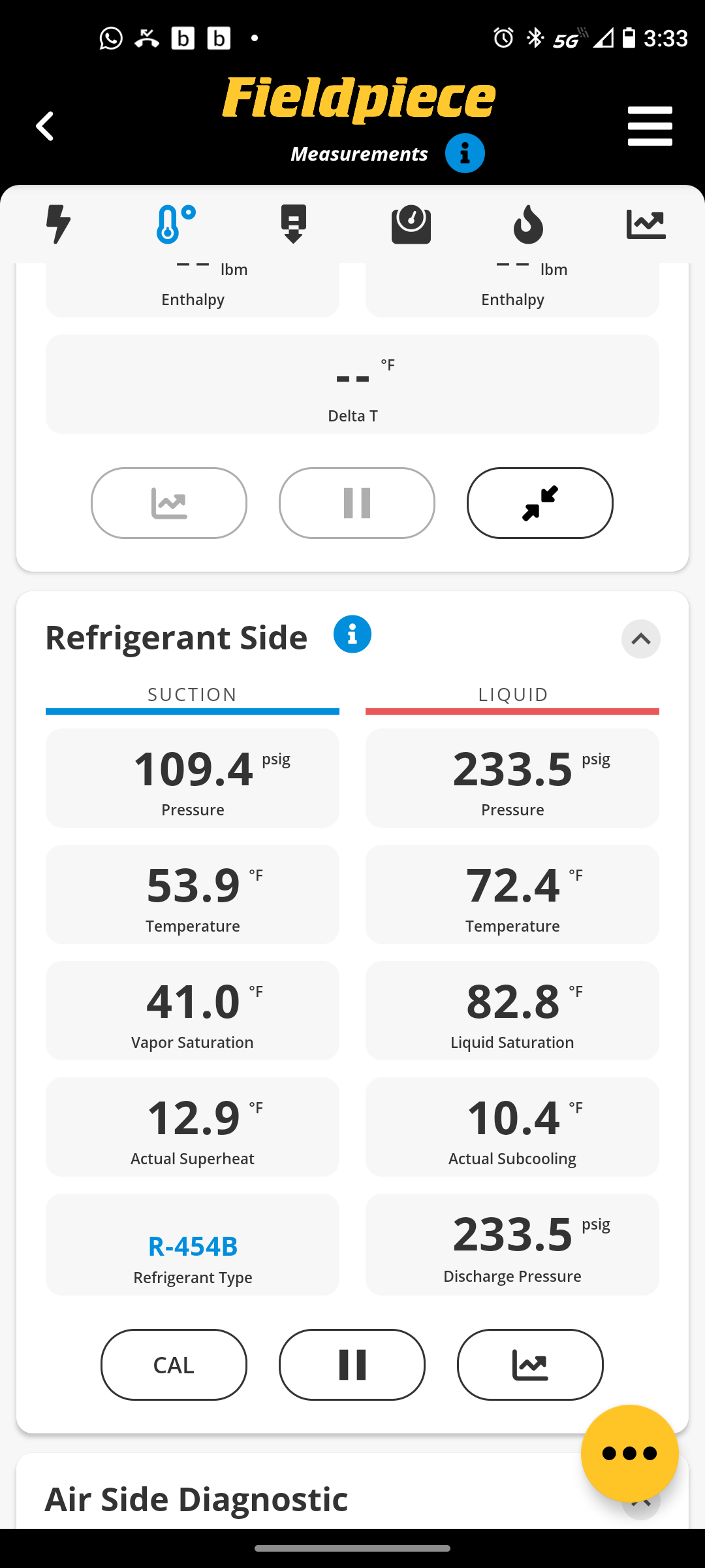 Luis 6-16-26
Performed ac tune up on recently installed 1 year old trane system. Check indoor and outdoor units, system is working properly at the time of service. 413 filter was changed by homeowner. I adjusted charge from installation to bring sub cooling to standard. Drain system ok. Blower within range 800 cfm. 