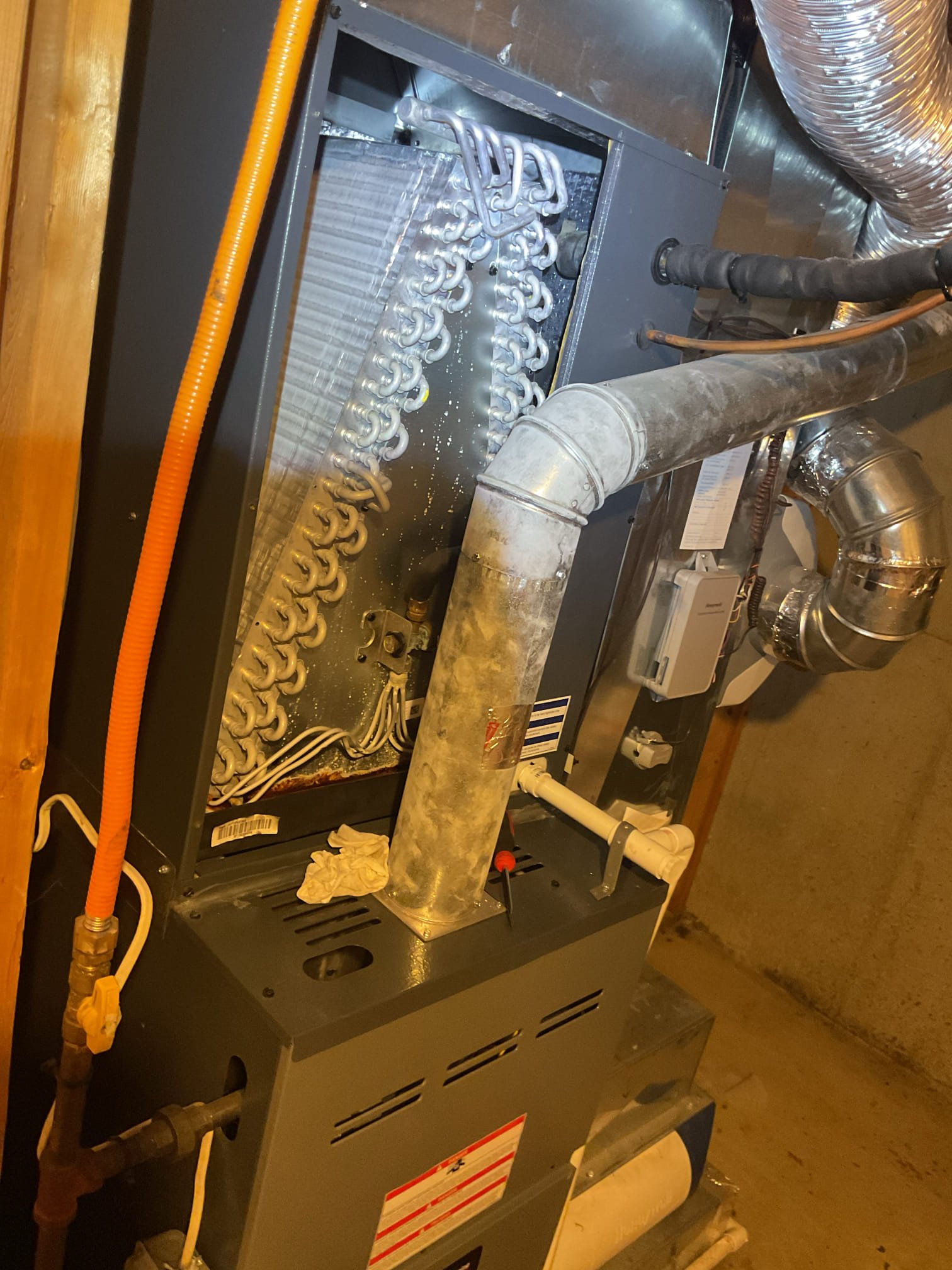 Luis 6-17-26
Return visit to Repair 3/4 drain line. Cut pipe and add coupling. Test drain ok, 