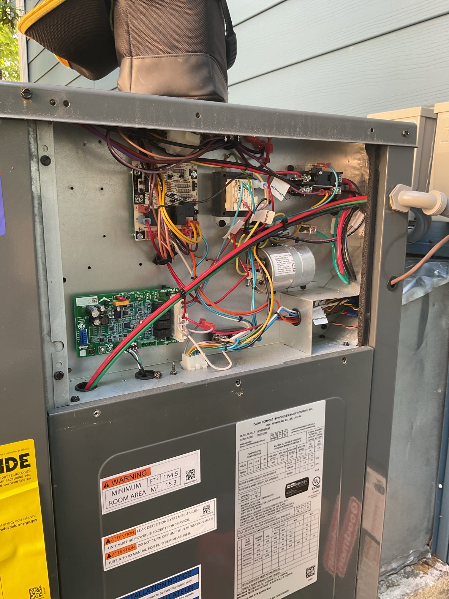 Luis 6-17-26 
Performed ac inspection on recently installed package Goodman heat pump check all electrical low and high ok 16x20x1 ok. Check temperatures supply and return ok. Check refrigerant levels ok cycle heat pump, system is operating properly to manufacture specifications. 