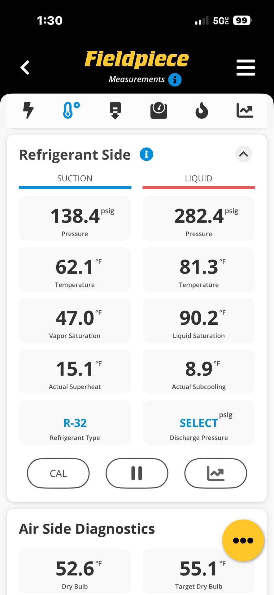 Performed full analysis of ac system. Verified refrigerant and temps. Found a decent amount of air leaks on start collars. Will make estimate to do that. Adjusted airflow and increased it from 2.5 to 3 ton of air. System is performing as it should at this time. 