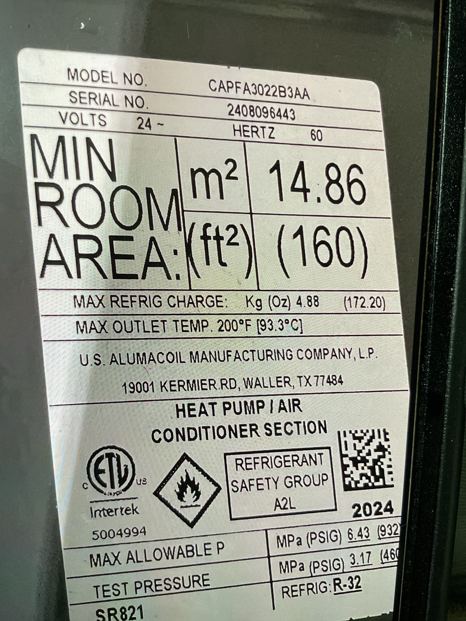 The quality assurance has been completed, found no visible signs of a leak and pressures and temperatures were at normal charging specifications. It was only a 15 foot line set and not many connections.  The system is running to manufacture specifications, and all repairs have been made.