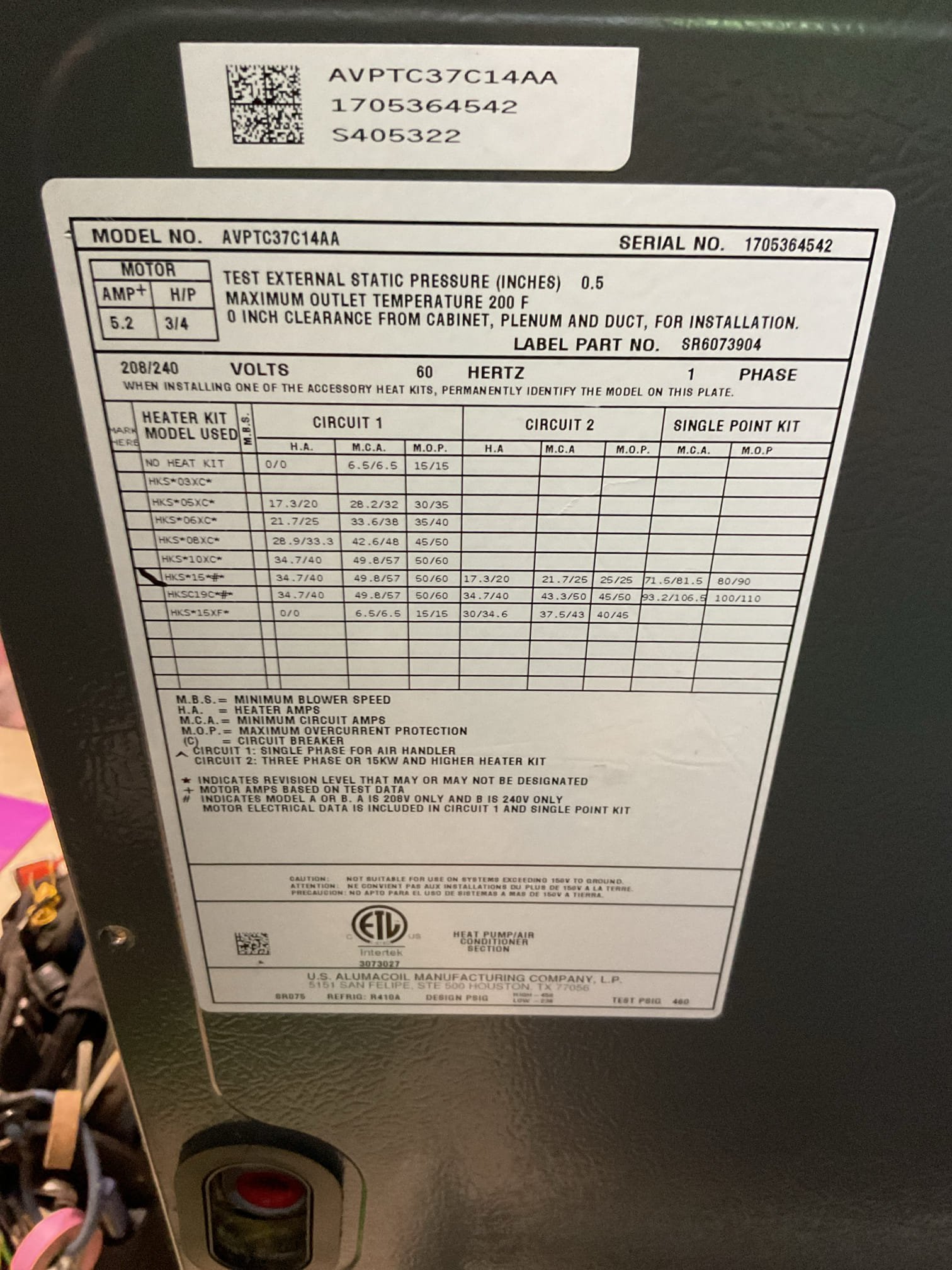 Completed AC tune up for 3 Ton Amana AC system
Heat pump/air handler installed in 2017, 9 years old 

Aprilaire 313 should be replaced within the next month. Provided estimate to replace. Homeowner will purchase themselves, 
Indoor and outdoor coils in good condition; there is some biological growth on surfaces around indoor coil. Provided estimate for IV light system to control and prevent biological growth. *This is very common in Air conditioning indoor coils
Inspected wiring, controls, electric motors and components; left estimates for surge protectors 
Measured temperature split and static pressure 
Inspected drains; cleared EZ trap, tested pump; added treatment tabs to drain pan. Provided estimate for wet switch/flood safety will protect valuables and nearby finished floors by shut down equipment if water is detected on floor near indoor equipment 
Checked integrity of compressor motor (mega ohm test) Pass 

Assessed refrigerant charge checked pressures. 7.5° SC 12.5°Good 
A tech