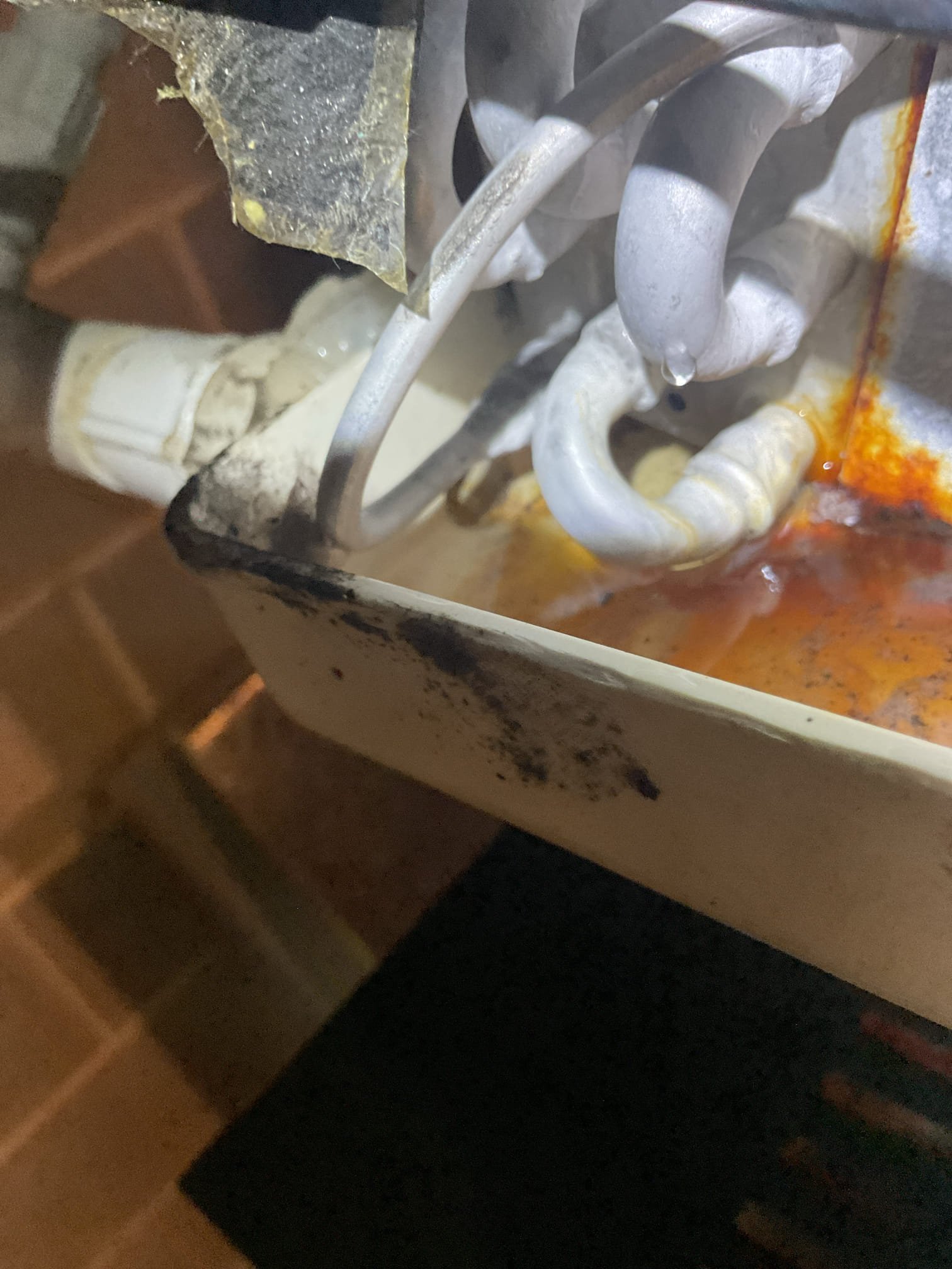Luis 6-21-26 
Customer called in for water leak from inside hvac system. Found system off upon arrival, I check drain system found clogged drain inside evaporator coil pan. I provided estimate to clear drain customer approved repair. Slide coil couple inches off to have access to drain. Clear drain and test system, flush drain system and test system operation ok condensation pump ok. Clean blower housing compartment. I provided estimate to add bacteria protection and drain protection. There is biological contamination inside coil. Adding uv light will help kill all the bacteria. I also addd drain protection on estimate to prevent this type of water issues. Office to follow up with customer. System is 11 year old. Customer should consider replacement soon. 
