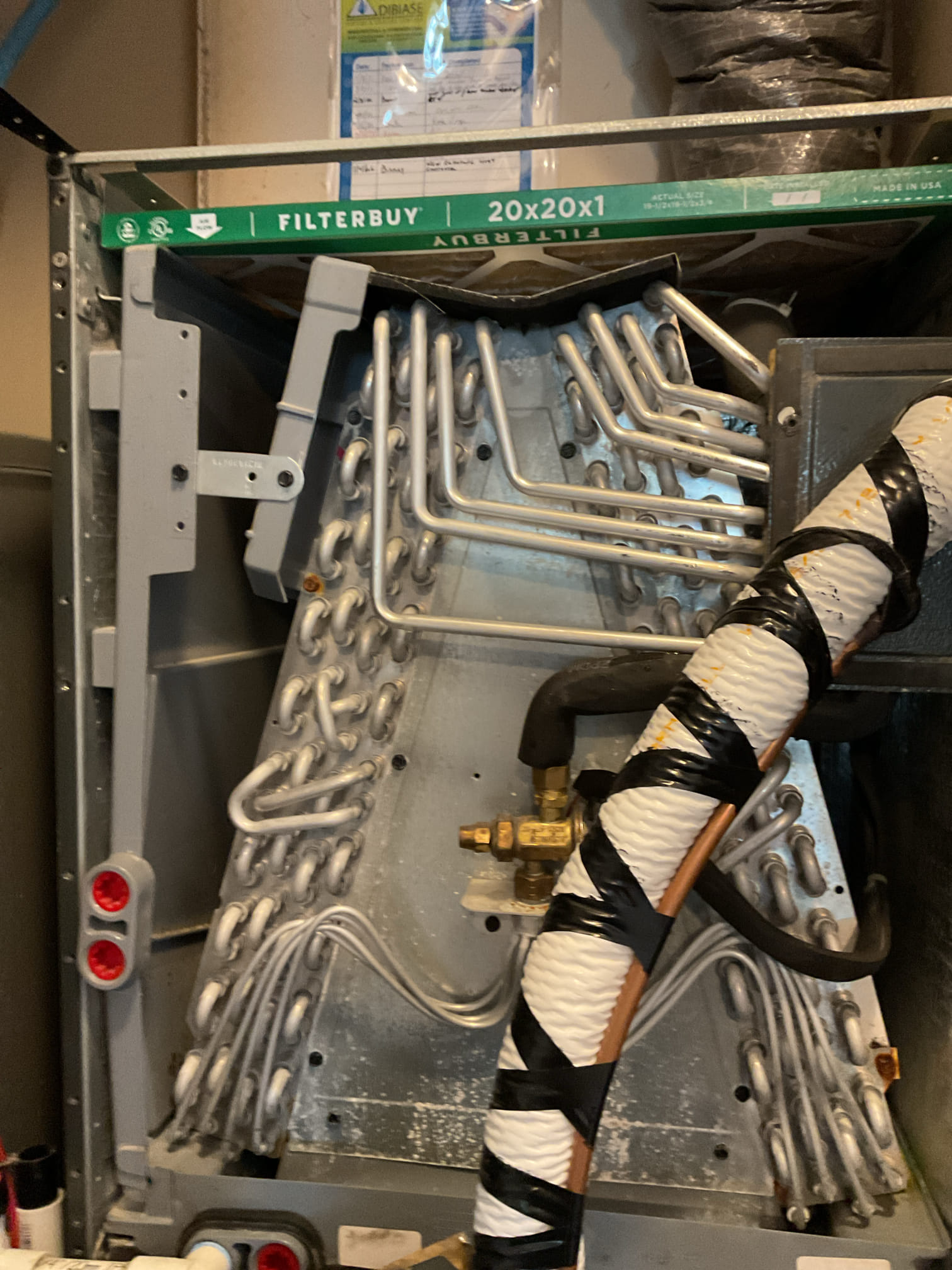 6/22/26 Dan 


I arrived to the customers home to service their 4 yr old Amana a/c system . I checked the wiring connections and the voltages . I checked and replaced the indoor air filter , the filter size is 20x20x1. I Inspected the indoor coil and tested the primary drain pan and cleared and tested the water drains and traps if applicable. I Took indoor temp splits at the return and the supply  and checked the blower motor condition and operation. I looked  at the outdoor unit wiring connections and voltages . I inspected  the outdoor components and checked my unit pressures by using super heat sub cool method.  System in good operating condition at this time. 
