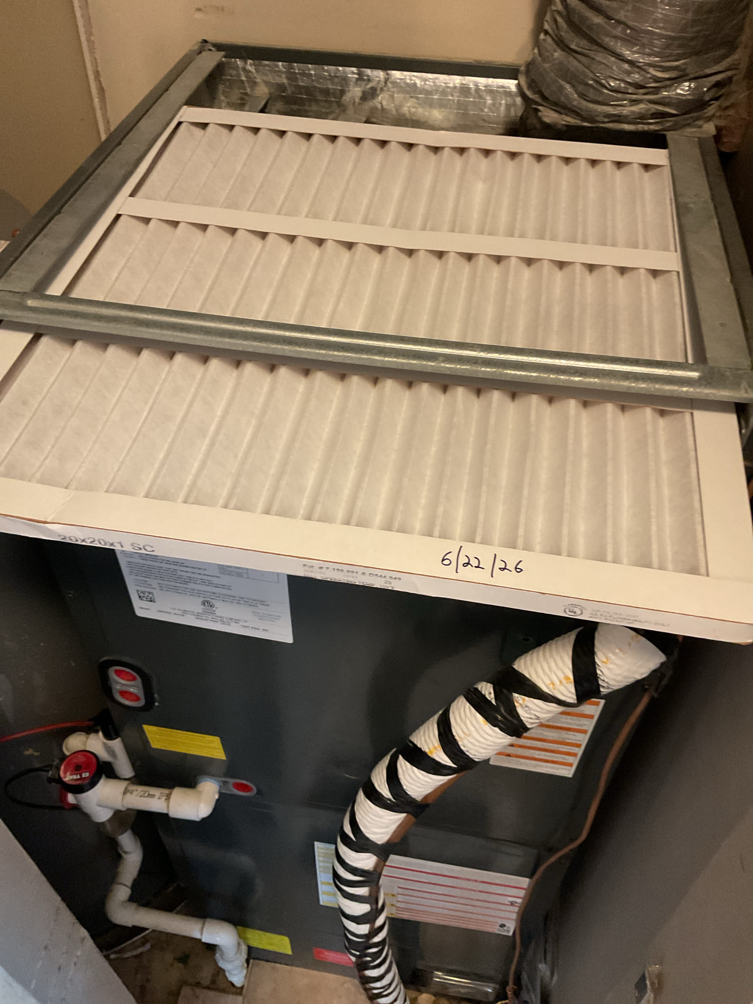 6/22/26 Dan 


I arrived to the customers home to service their 4 yr old Amana a/c system . I checked the wiring connections and the voltages . I checked and replaced the indoor air filter , the filter size is 20x20x1. I Inspected the indoor coil and tested the primary drain pan and cleared and tested the water drains and traps if applicable. I Took indoor temp splits at the return and the supply  and checked the blower motor condition and operation. I looked  at the outdoor unit wiring connections and voltages . I inspected  the outdoor components and checked my unit pressures by using super heat sub cool method.  System in good operating condition at this time. 
