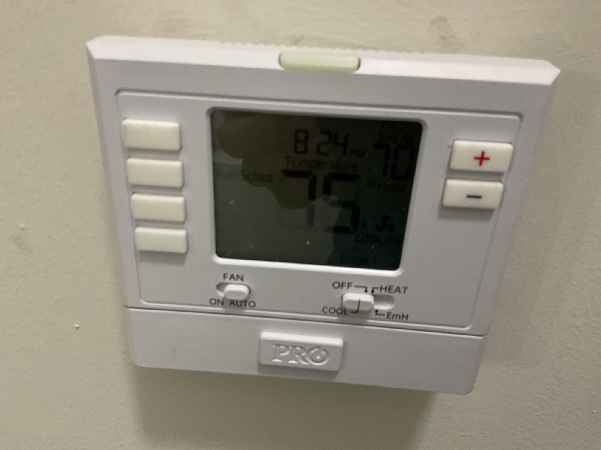 6/22/26. Fully assessed blower motor constantly running on 2016 Rudd heat pump system. Maintenance just replaced the thermostat and it did not fix the problem. Found indoor control board very corroded from moisture. Did not find any water leaking from up above apartment. Mostly from condensation. Dried up water and installed new control board. Blower motor is now turning on and off correctly. Temperature split is 18 degrees in cooling. A/c is working properly at time of service. 