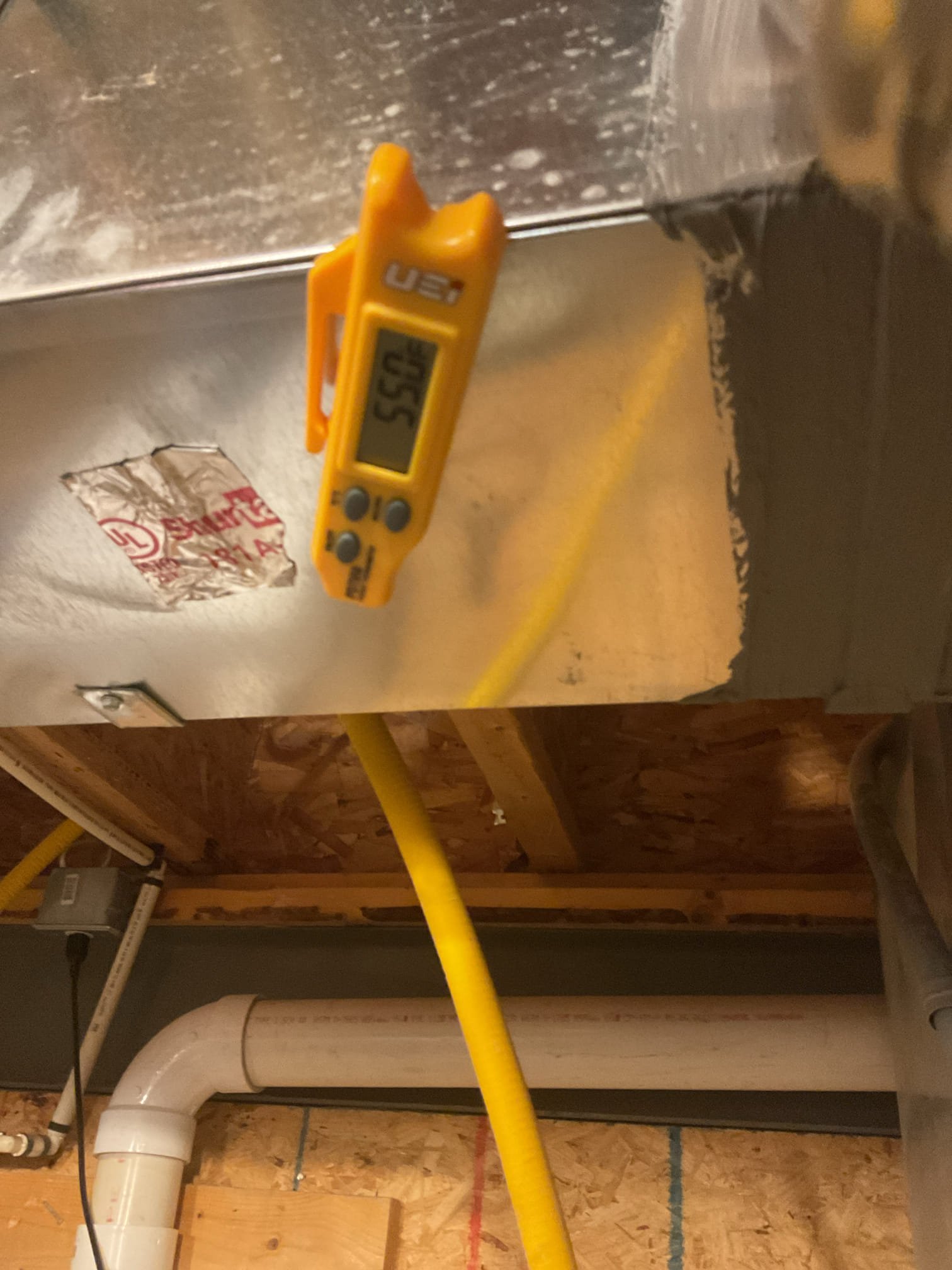 Customers are hearing a noise on the outdoor unit. I looked over the whole system and everything looks good. Did find a condenser fan label was hitting the blade as it was running causing the noise . I removed the label and re tested the system. Noise is gone , everything is back up and running. No charge warranty . 