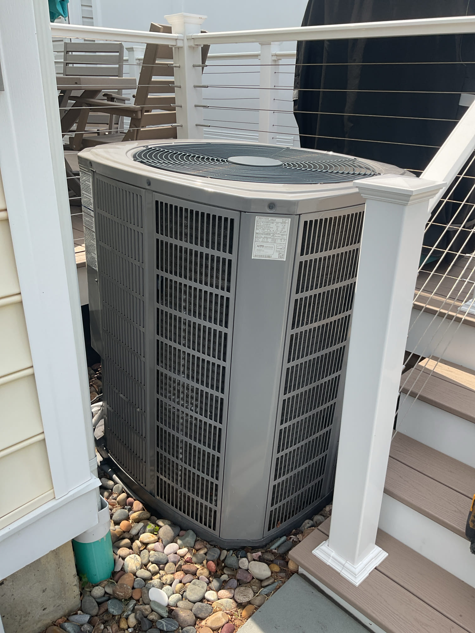 6/22/26 Dan 

I arrived to the customers home to service their 5 yr old American standard a/c system . I checked the wiring connections and the voltages . I checked and replaced the indoor air filter , the filter size is 14x24x1 . I Inspected the indoor coil and tested the primary drain pan and cleared and tested the water drains and traps if applicable. I Took indoor temp splits at the return and the supply  and checked the blower motor condition and operation. I looked  at the outdoor unit wiring connections and voltages . I inspected  the outdoor components and checked my unit pressures by using super heat sub cool method.  System in good operating condition at this time. 
