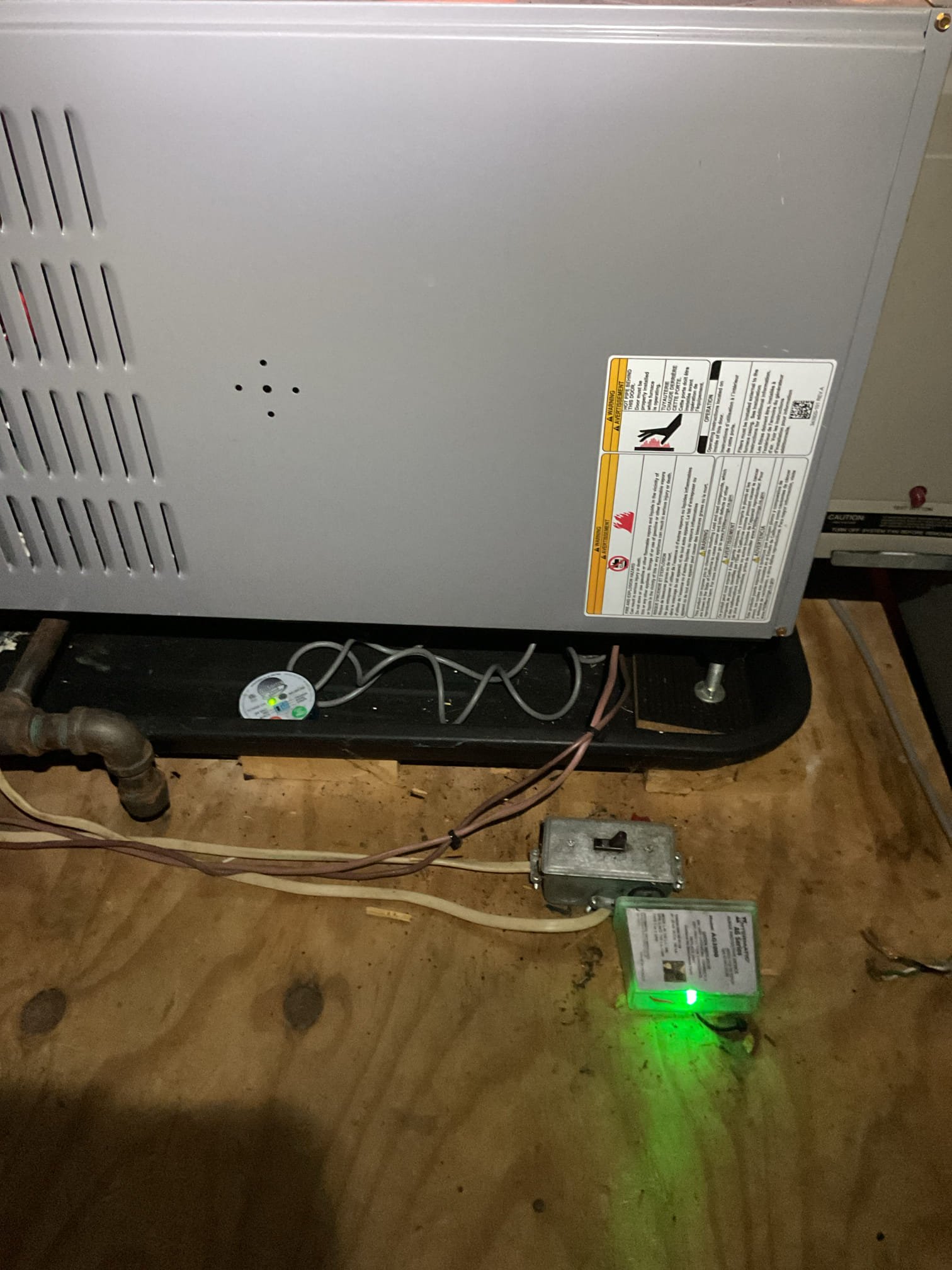Completed (2) AC Tune ups.
2nd Floor system dates to 2019 1st Floor dates to 2022

Replaced 1st Floor system filter 20x25x4 provided by homeowner.
Replaced 2nd Floor system filter 16x25x4 provided by homeowner 
*There is 1 more of each filter. Informed homeowner he will order more of each. 

For each system:
-Indoor and outdoor coils in good condition 
-Inspected wiring, controls, electric motors and components; equipment has surge protection 
-Measured temperature split and static pressure 
-Inspected drains; cleared EZ trap, tested pump (basement system only); added treatment tabs to drain pan. 
-Checked integrity of compressor motor (mega ohm test)

- Assessed refrigerant charge checked pressures. Good 

Installed L2 WiFi Water sensor and switch at basement system. It is wired to break power to thermostat in the event water is detected on floors around unit. Left install instructions for homeowner to be able to download the first alert app and connect the sensor to the app. 
*Water 