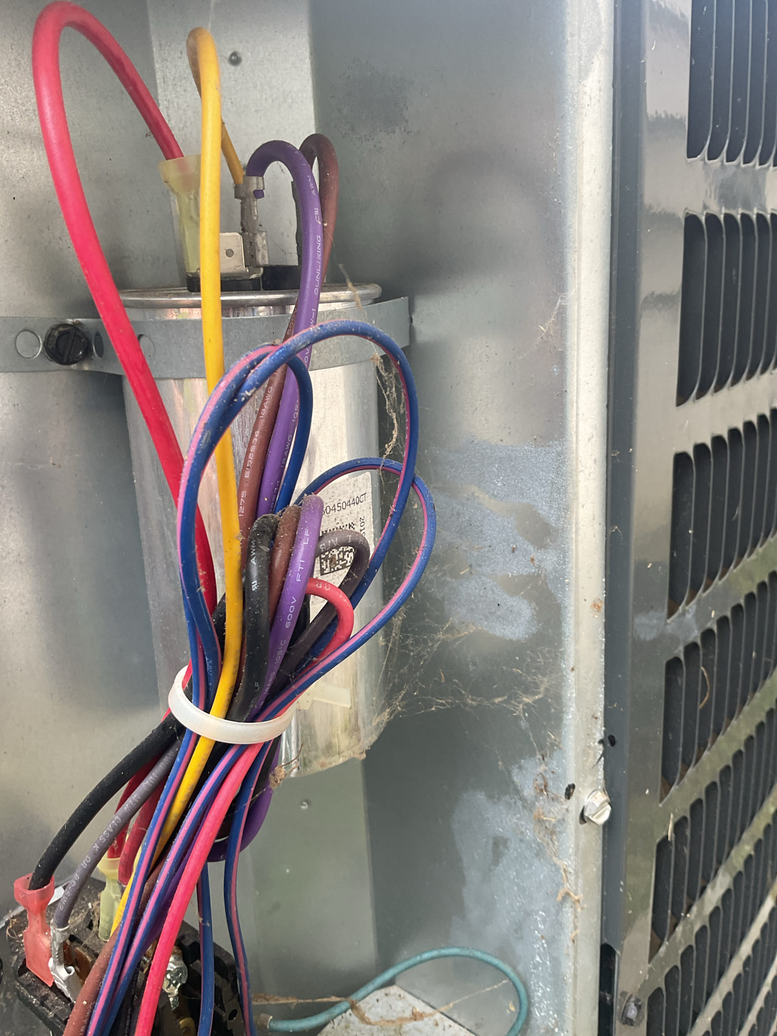 I arrived to the customers home to service their 6 yr old Goodman  a/c system and their 1 yr old goodman system. I checked the wiring connections and the voltages on both systems . I checked  the indoor air filters for both systems the filter size is (2) 413 they do need to be replaced , customer has filters on order . I Inspected both indoor coils and tested the primary drain pan and cleared and tested the ez traps. I flushed the drains with water to tested the trap and the pump. I Took indoor temp splits at the return and the supply on both systems ,  and checked the blower motor amperage draws. I looked at the outdoor units and the  wiring connections and voltages . I inspected  the outdoor components and checked my unit pressures by using super heat sub cool method.  Everything is working fine at this time of service for both systems. Did find on the 2nd floor unit that the coil was dirty and the dual capacitor is failing. The customer approved both options to be completed. I repla