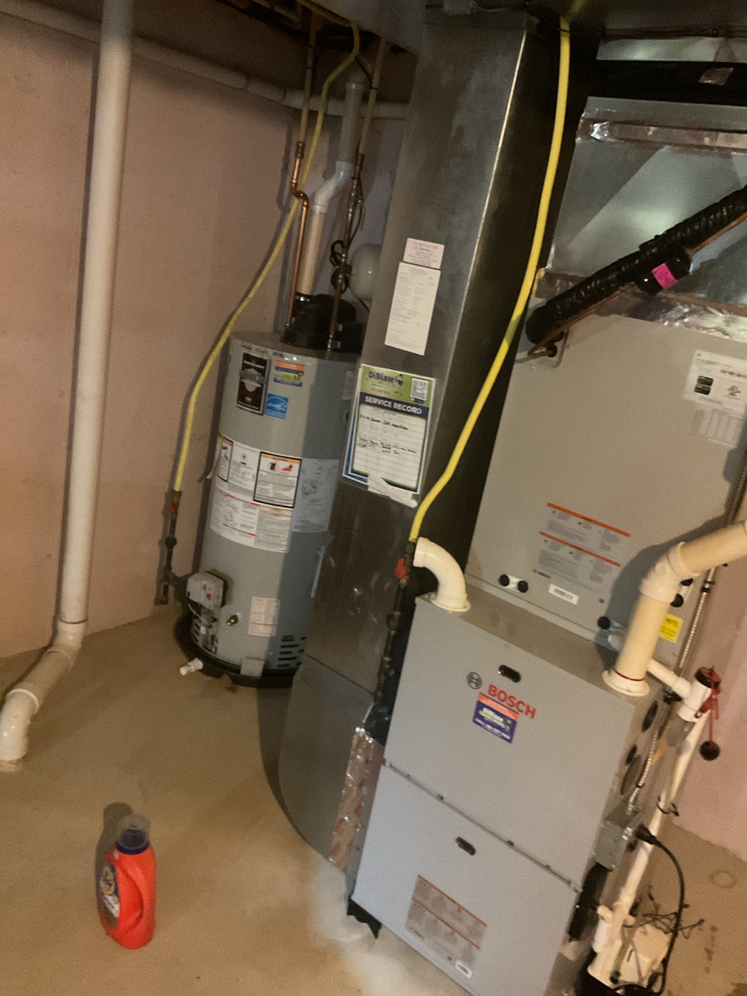 Luis 6-24-26
Completed AC tune up for Bosch heat pump system from 2023.
Replaced 16x25x1 filter
Indoor and outdoor coils in good condition 
Inspected wiring, controls, electric motors and components 
Measured temperature split and static pressure ok within range 
Inspected drains clears EZ trap, tested pump, I replaced pump due to crack on check valve no charge per management I talked to Mike while on site and he approved no charge. 
Check outdoor units electrical components refrigerant levels and electrical trough inverter board ok. System is working properly, I also adjust thermostat settings back up and balance point on heat pump and gas heater 45/40 F customer understands how to operate system. 



