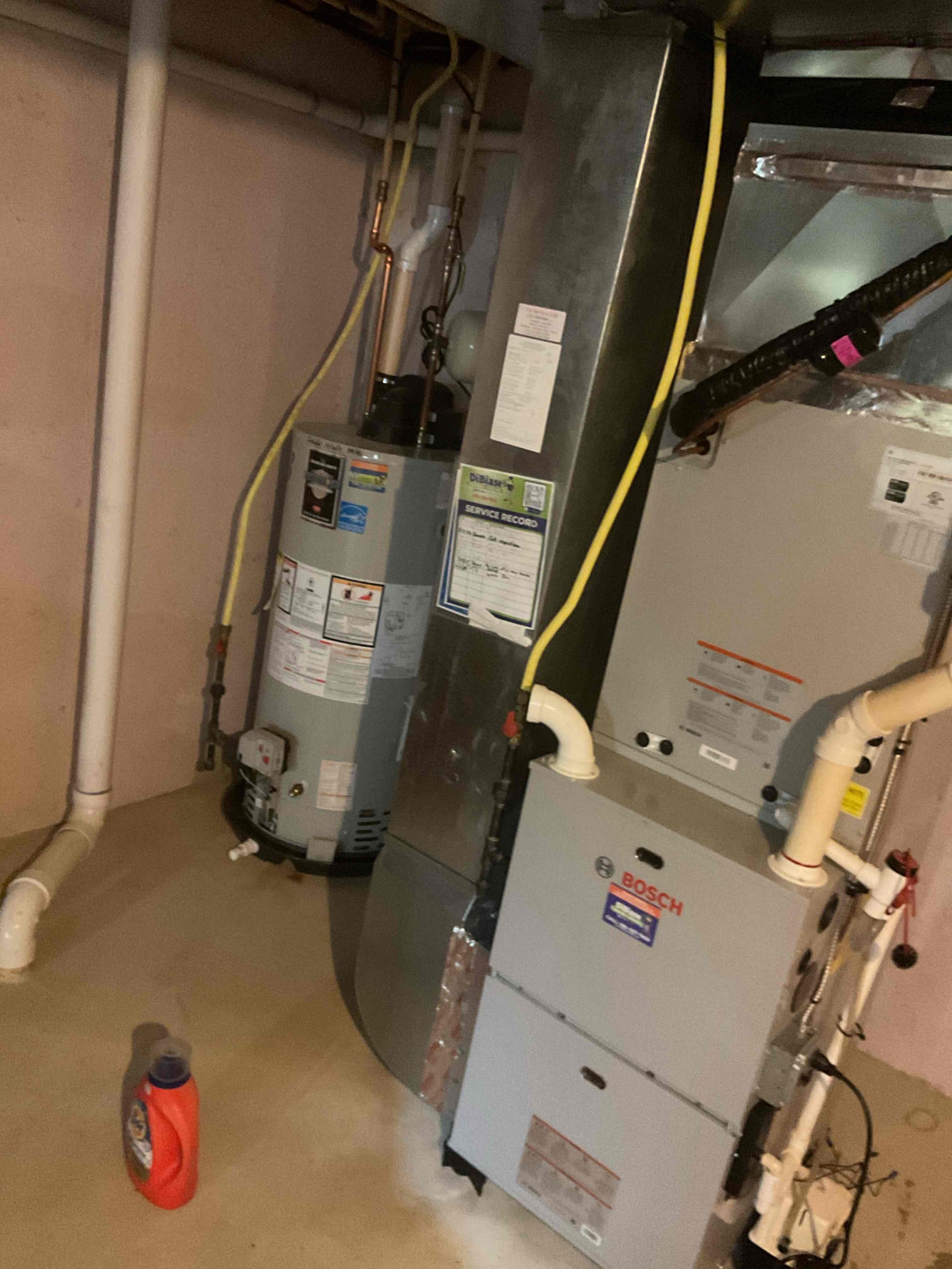 Luis 6-24-26
Completed AC tune up for Bosch heat pump system from 2023.
Replaced 16x25x1 filter
Indoor and outdoor coils in good condition 
Inspected wiring, controls, electric motors and components 
Measured temperature split and static pressure ok within range 
Inspected drains clears EZ trap, tested pump, I replaced pump due to crack on check valve no charge per management I talked to Mike while on site and he approved no charge. 
Check outdoor units electrical components refrigerant levels and electrical trough inverter board ok. System is working properly, I also adjust thermostat settings back up and balance point on heat pump and gas heater 45/40 F customer understands how to operate system. 



