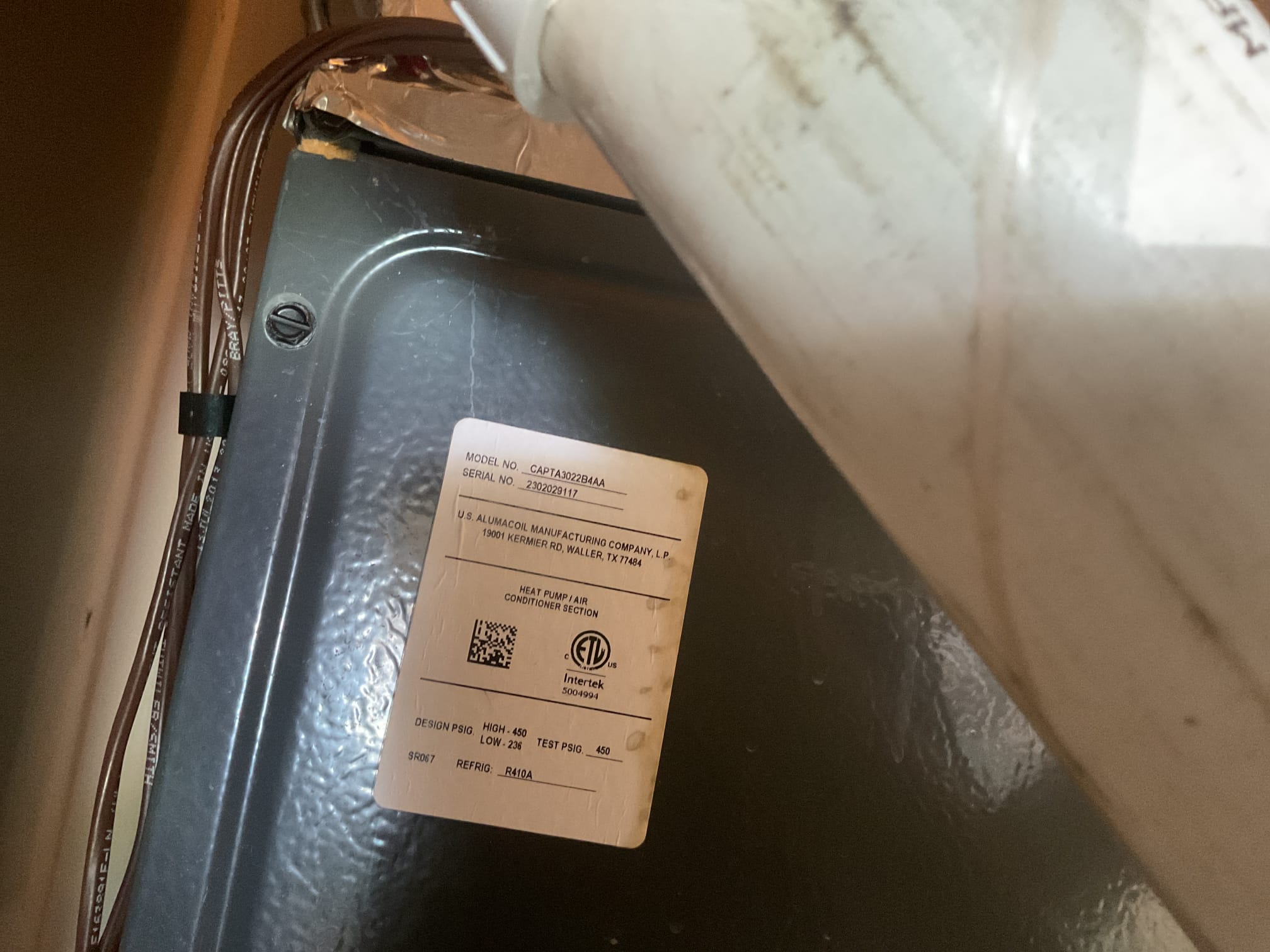 6/24/26. Performed precision a/c tune up on 2023 amana a/c system. Replaced 16x25x4 air filter. Checked all electrical connections and components. Brushed and flushed out condensation drain. Tested outdoor capacitor. Checked refrigerant pressures and temperatures. Found outside condenser coil was very dirty. Recommend chemically cleaning outdoor coil. Cleaned coil and tested operation. A/c is working properly at time of service. 