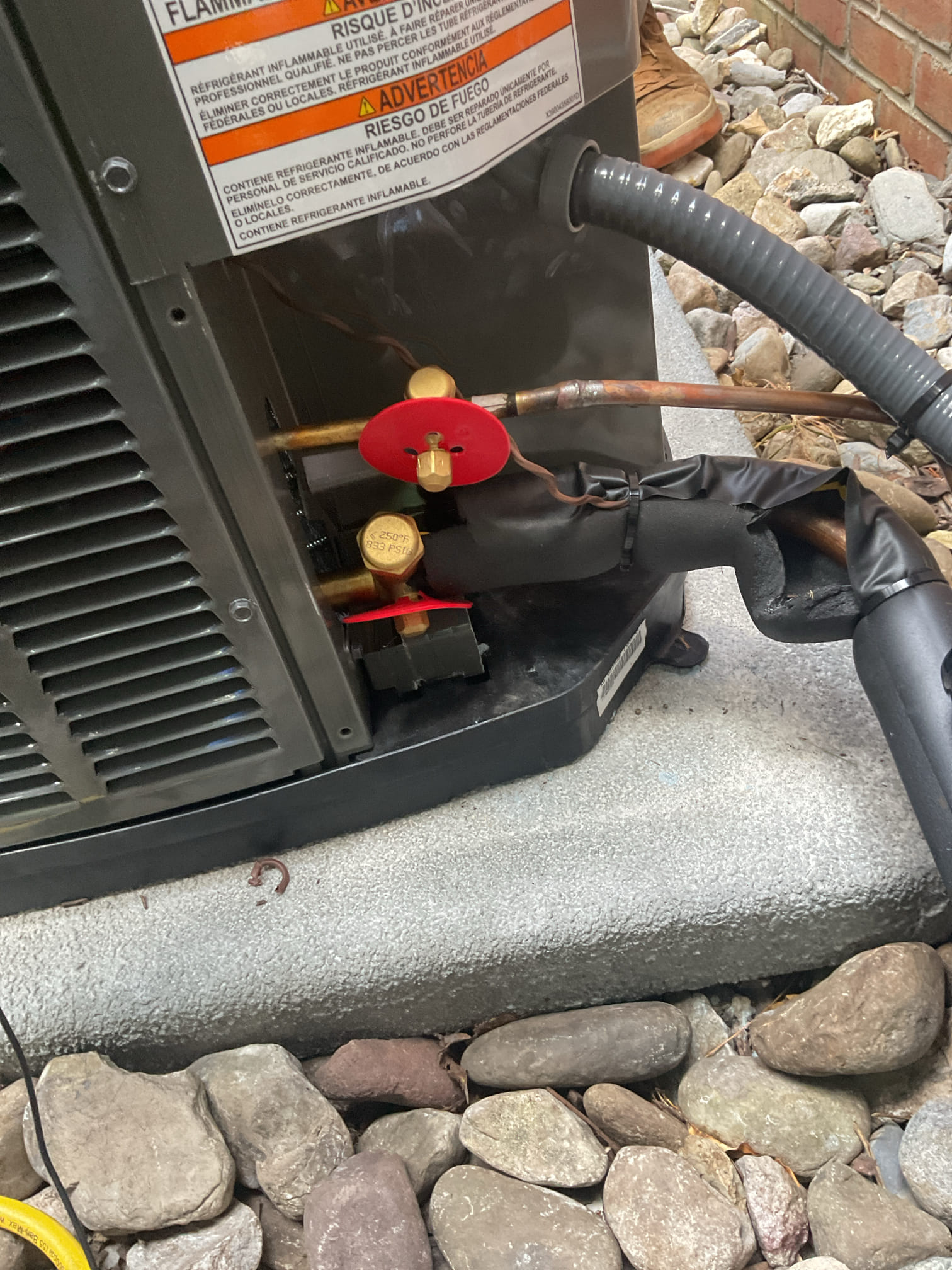 6/25/26. Performed quality assurance on recently installed trane a/c system.   Checked all electrical connections and components. Checked temperature split. Checked 454b refrigerant pressures and temperatures. Customer had concerns with how noisy outside unit is. Found outside fan screw were loose causing vibration and noise. Tightened up and now system is quiet. A/c is working properly at quality assurance check. 